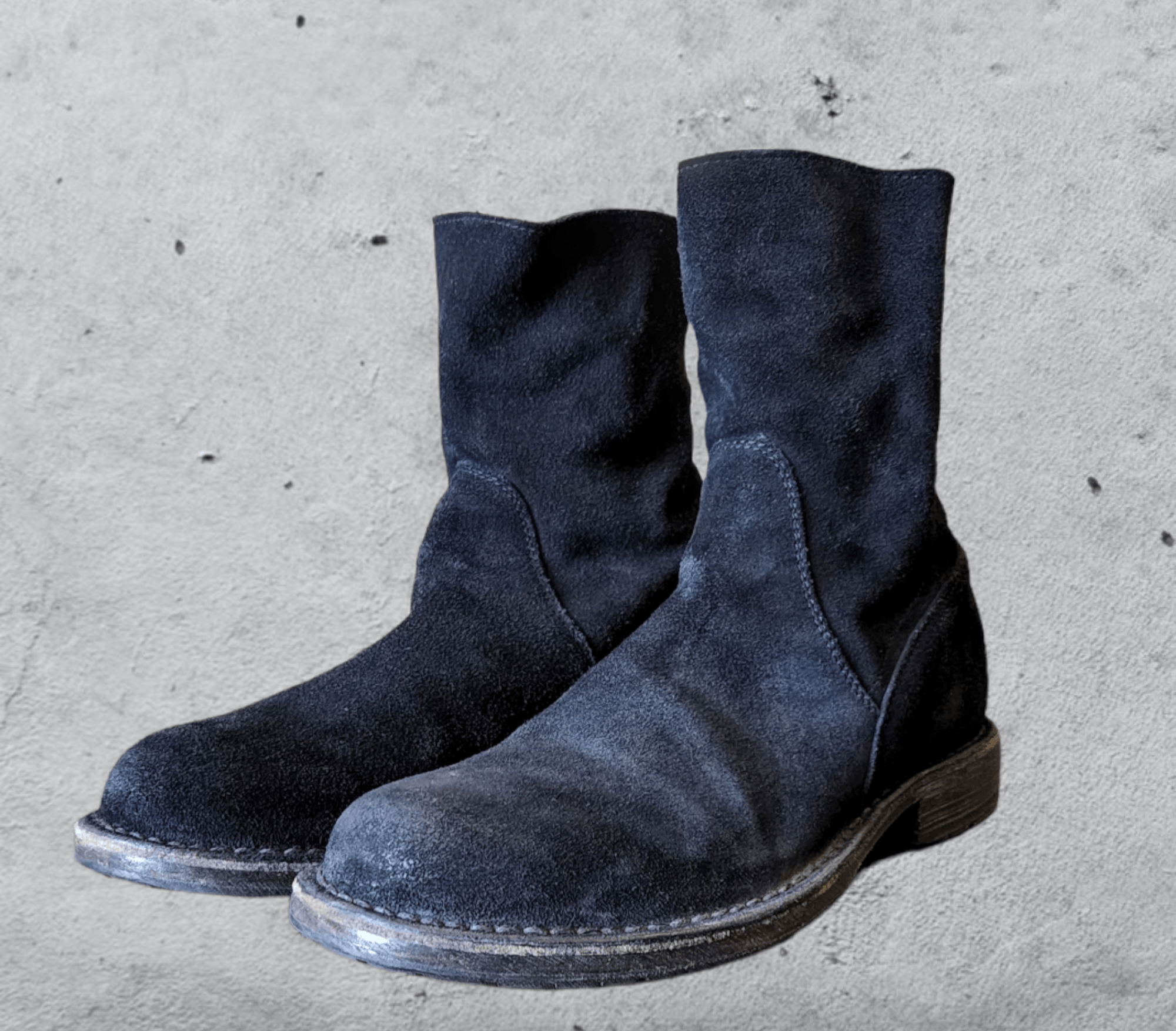 image of Guidi x Moma Backzip Suede Reverse Leather Boots in Black, Men's (Size 10)