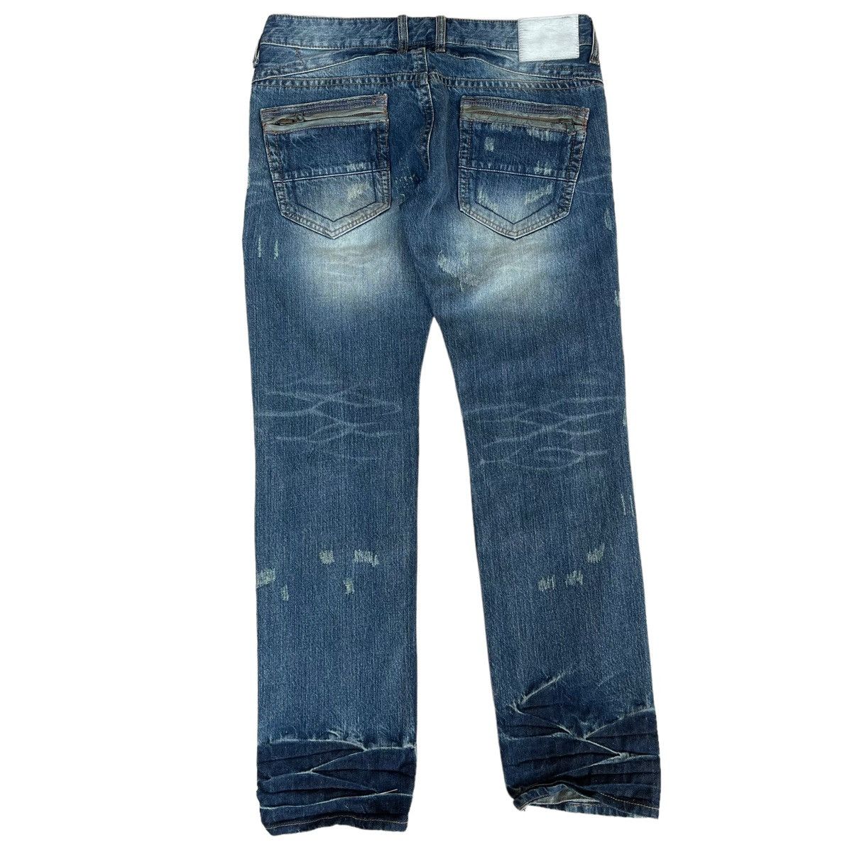 Japanese Brand Standard Of Urban Japanese Distressed Ripped Flare Jeans 34 Size US 34 / EU 50 - 9 Thumbnail