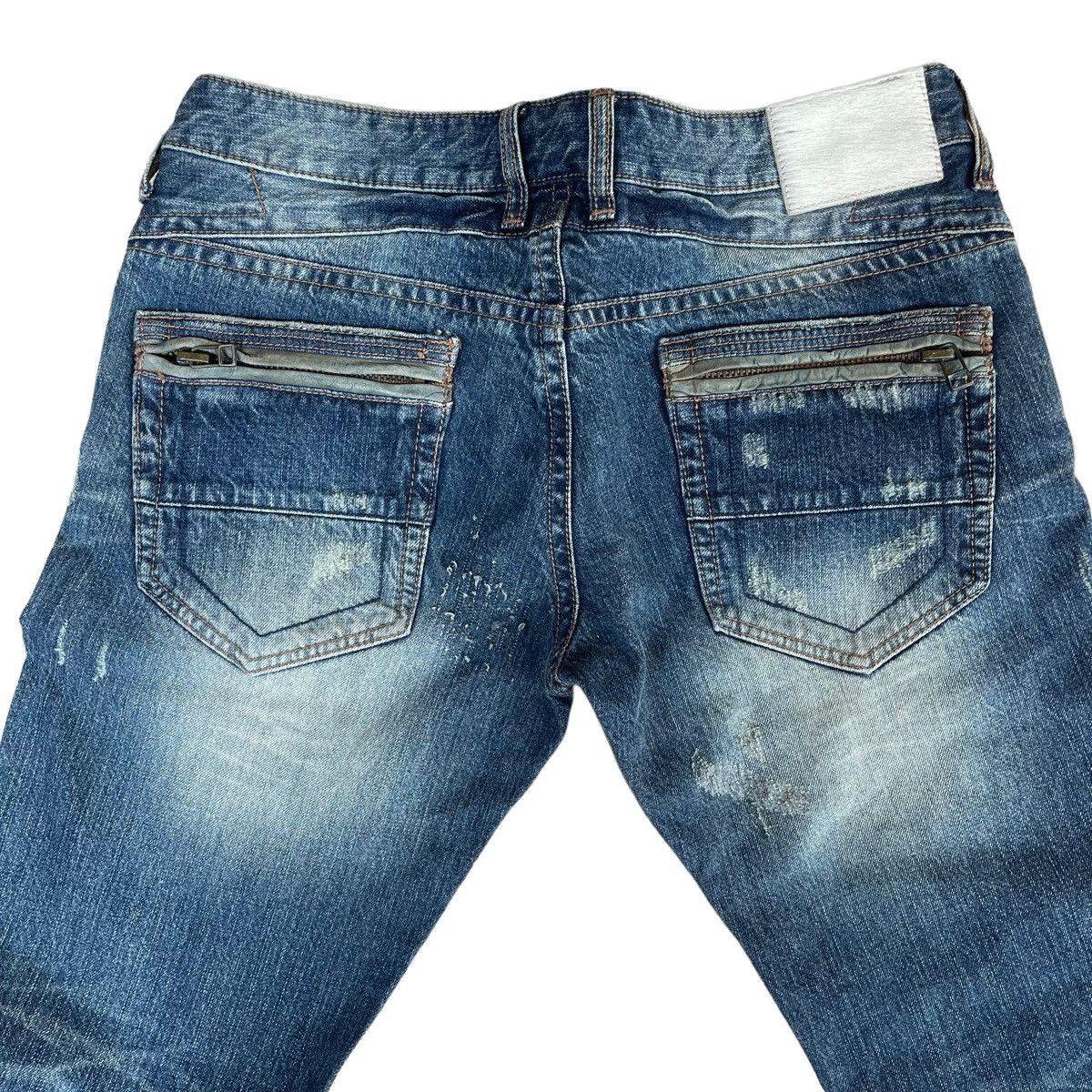 Japanese Brand Standard Of Urban Japanese Distressed Ripped Flare Jeans 34 Size US 34 / EU 50 - 10 Thumbnail