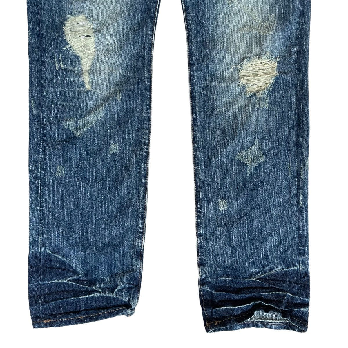 Japanese Brand Standard Of Urban Japanese Distressed Ripped Flare Jeans 34 Size US 34 / EU 50 - 8 Thumbnail