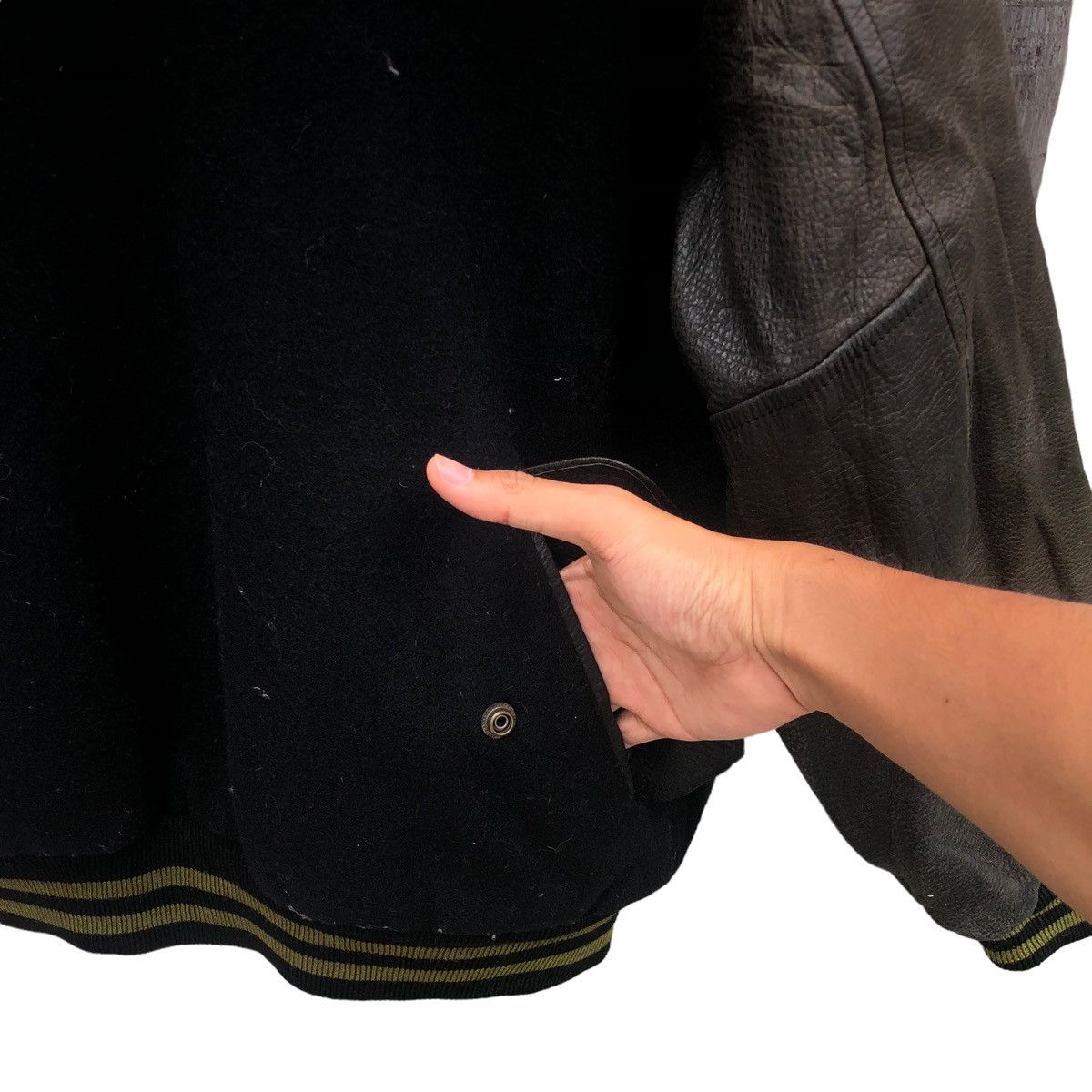 BIGI Vintage 80s Bigi Leather Military Varsity Bomber Jacket Size US M / EU 48-50 / 2 - 8 Thumbnail