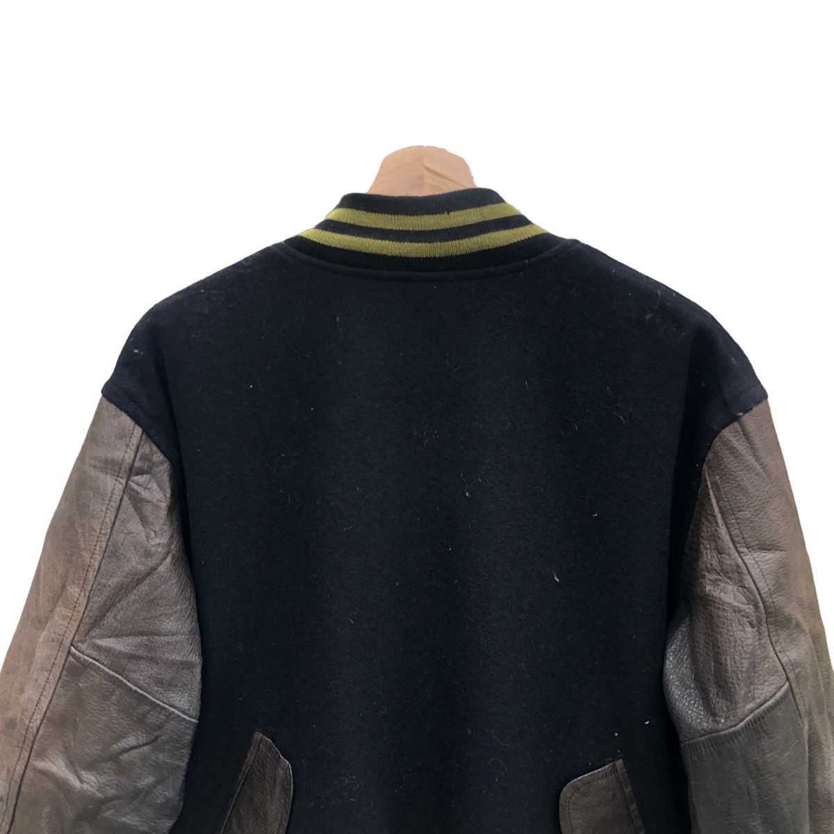 BIGI Vintage 80s Bigi Leather Military Varsity Bomber Jacket Size US M / EU 48-50 / 2 - 9 Thumbnail