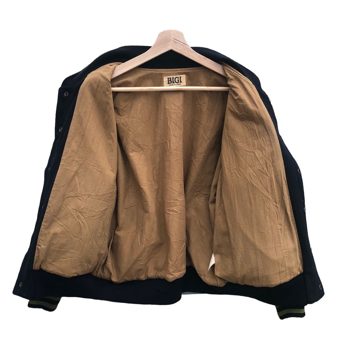 BIGI Vintage 80s Bigi Leather Military Varsity Bomber Jacket Size US M / EU 48-50 / 2 - 14 Thumbnail
