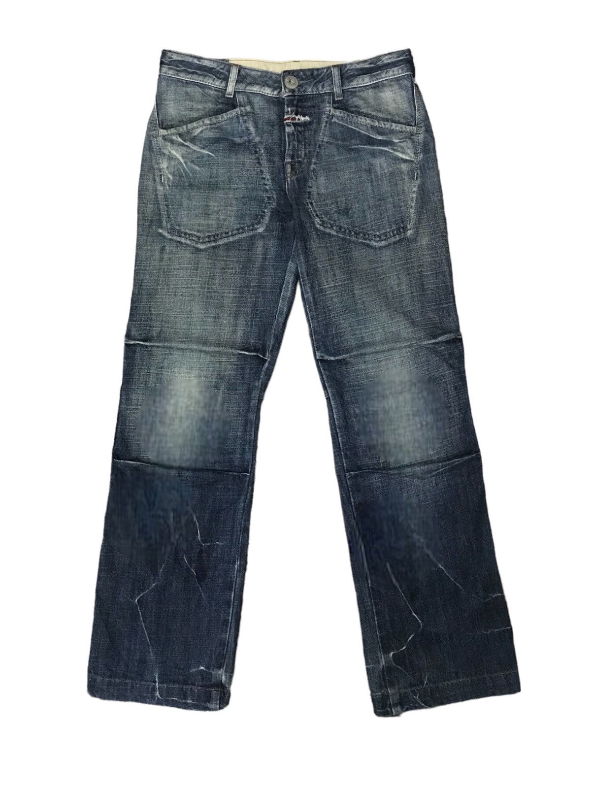 image of Jnco x Le Grande Bleu L G B Marithe Francois Girbaud Rectangular Pocket Double Knee in Blue Jeans W