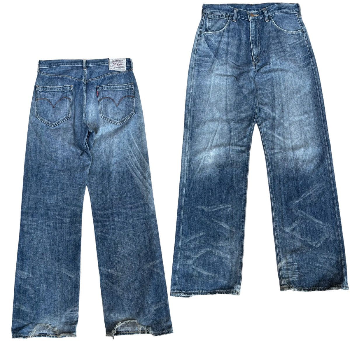 Levi's Vintage Levis 554 Distressed Jeans Size US 31 - 1 Thumbnail