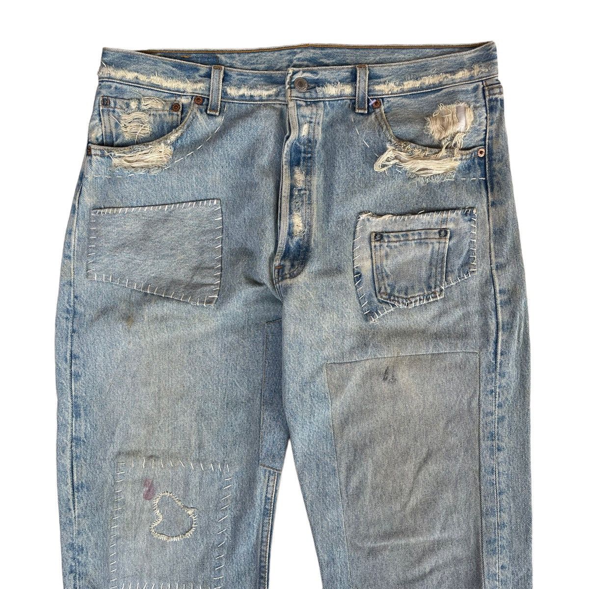 Japanese Brand Vintage 90s Levis Made In Usa Distressed Light Blue Jeans Size US 34 / EU 50 - 3 Thumbnail