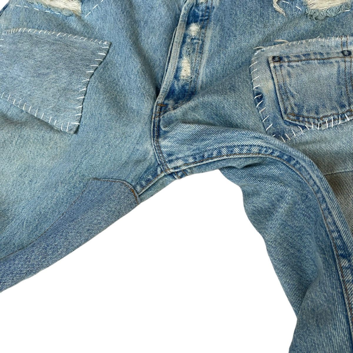 Japanese Brand Vintage 90s Levis Made In Usa Distressed Light Blue Jeans Size US 34 / EU 50 - 8 Thumbnail