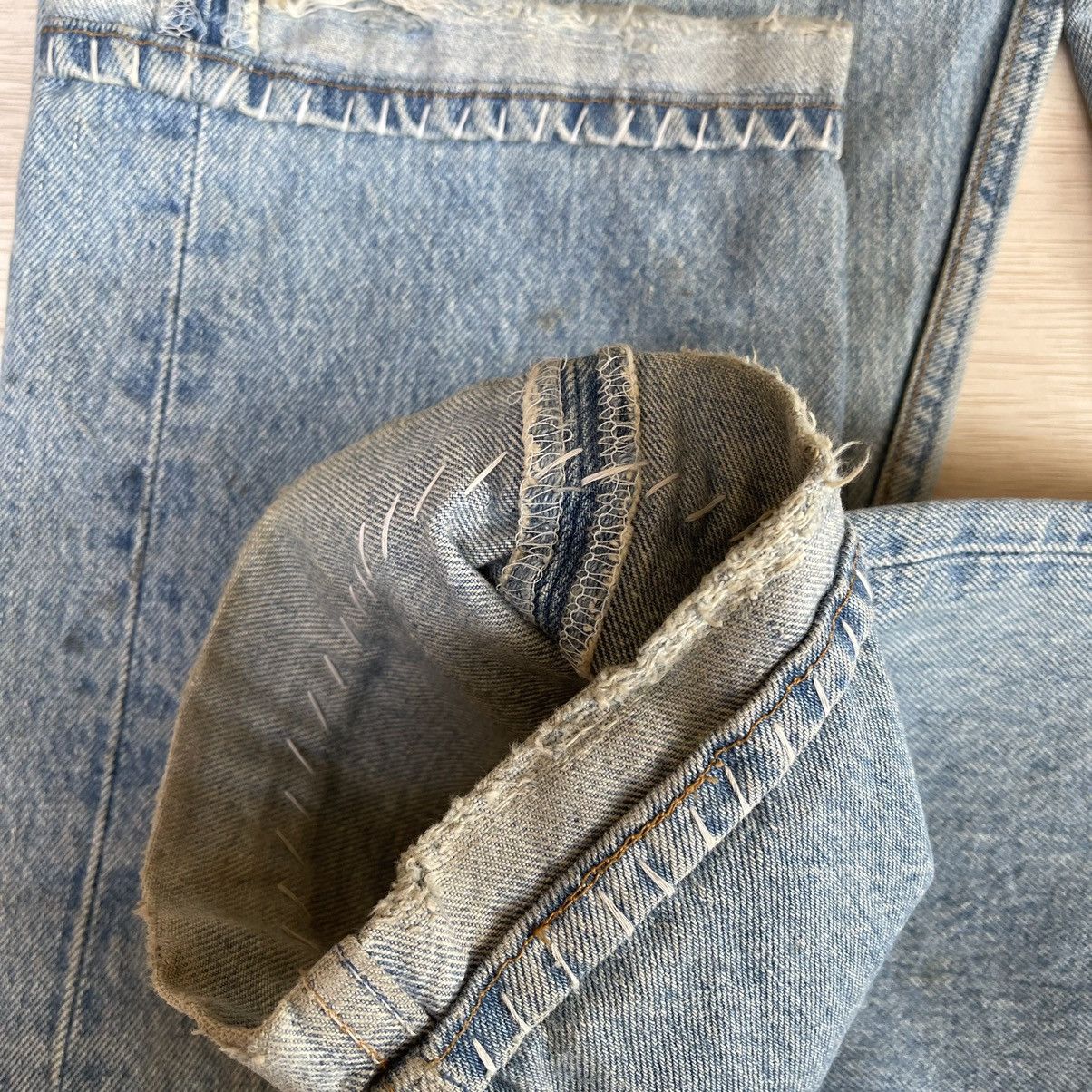 Japanese Brand Vintage 90s Levis Made In Usa Distressed Light Blue Jeans Size US 34 / EU 50 - 14 Thumbnail