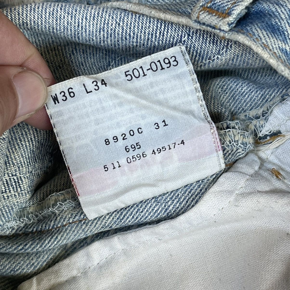 Japanese Brand Vintage 90s Levis Made In Usa Distressed Light Blue Jeans Size US 34 / EU 50 - 20 Thumbnail