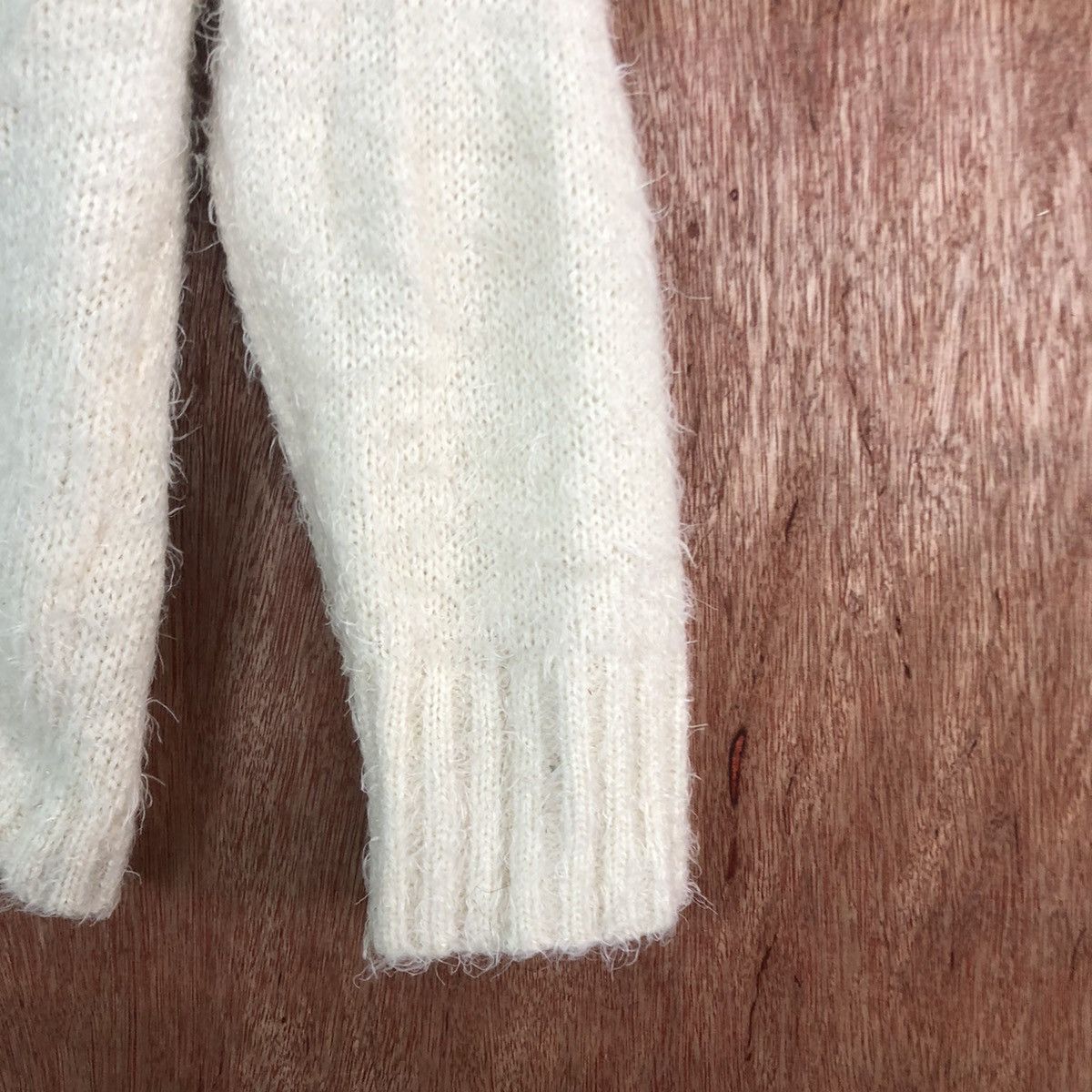 Homespun Knitwear × Japanese Brand Axes Femme Cream fur shag Knitwear cardigan #c335 Size US M / EU 48-50 / 2 - 4 Thumbnail