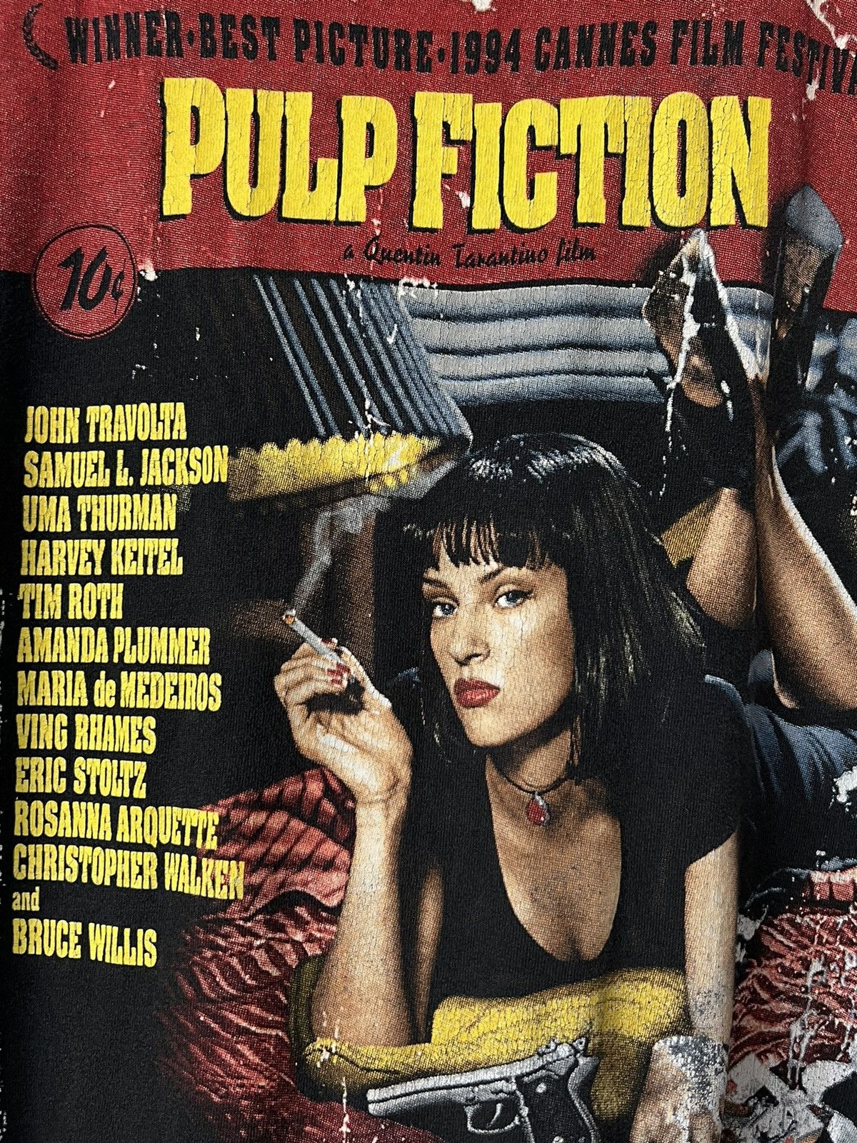Band Tees × Vintage Vintage 1994 Pulp Fiction Longsleeve (Singe Stitch) Size US XL / EU 56 / 4 - 2 Thumbnail
