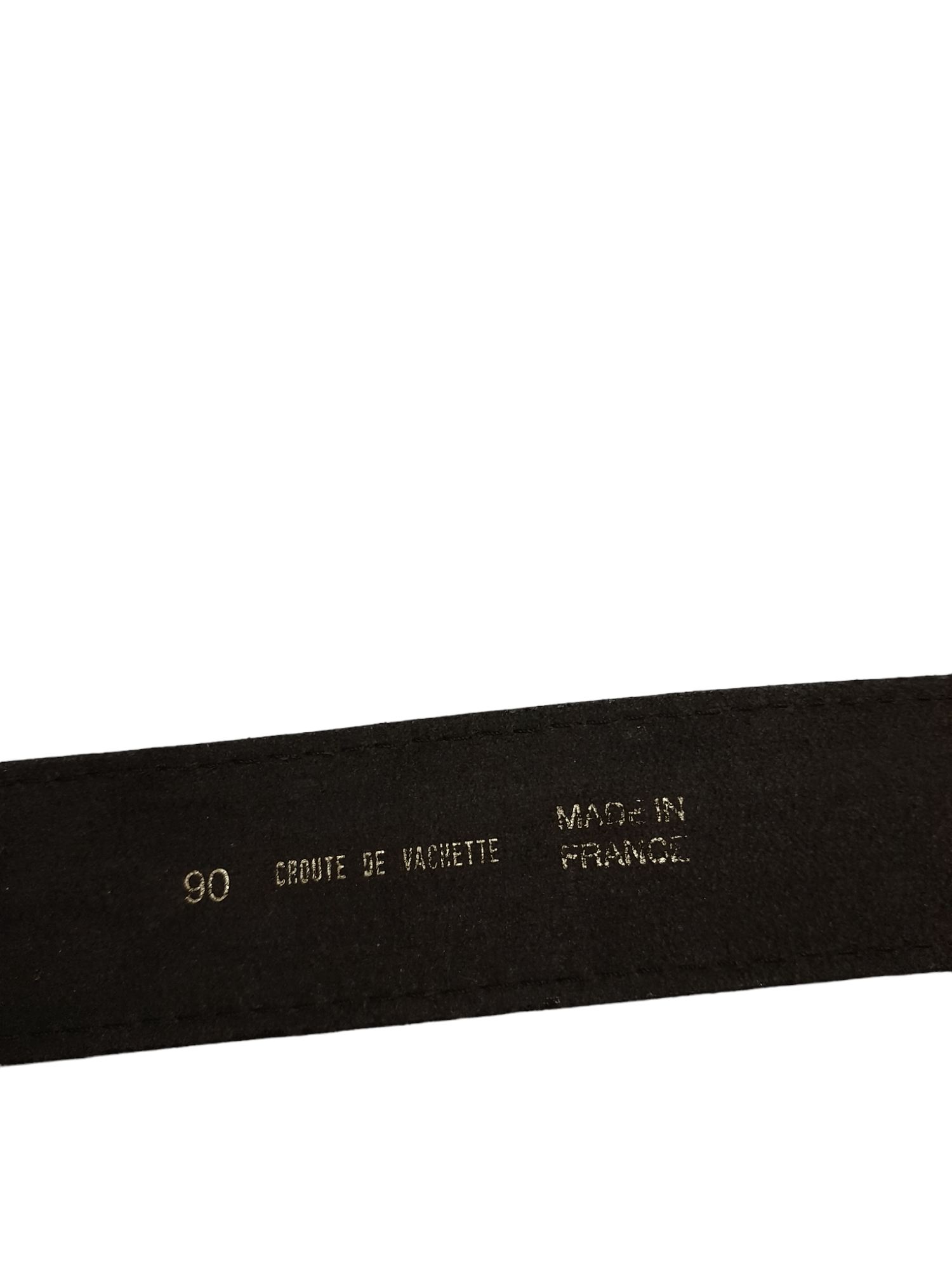 Leather Croute De Vachette Belts Leather Metal Art Brass (E831) Size ONE SIZE - 5 Thumbnail