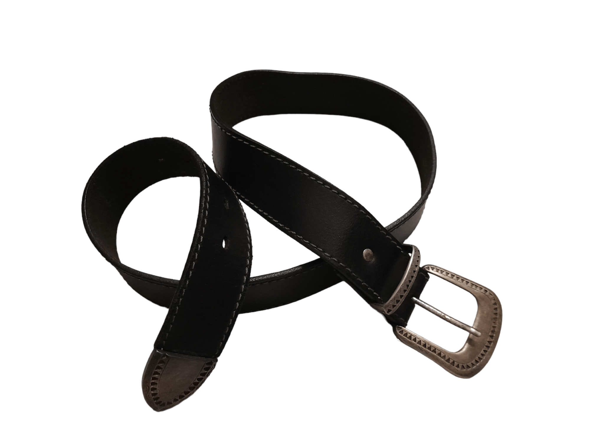 Leather Croute De Vachette Belts Leather Metal Art Brass (E831) Size ONE SIZE - 1 Thumbnail