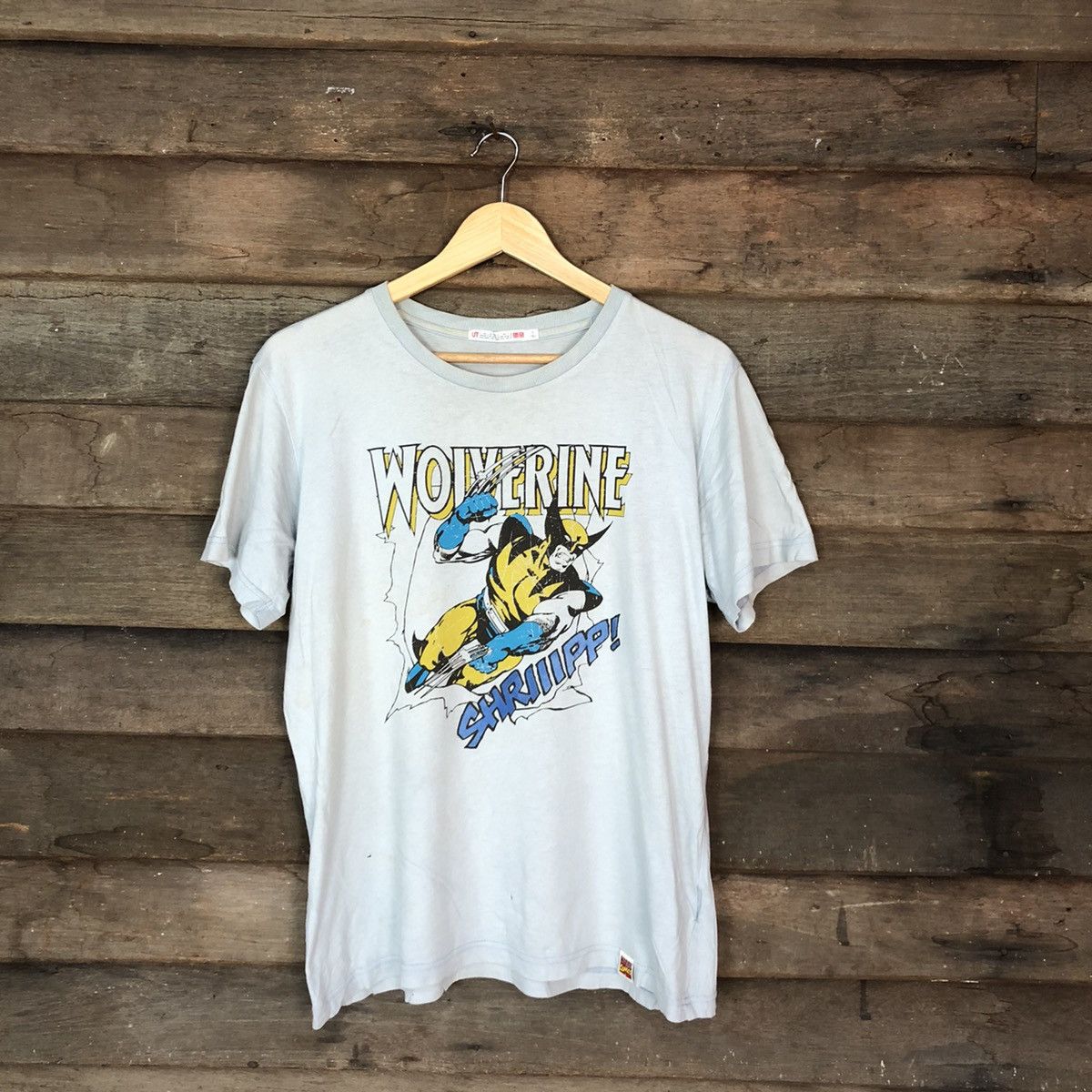 Marvel Comics DL Uniqlo x Wolverine Blue T-Shirt #H429 Size US L / EU 52-54 / 3 - 1 Thumbnail