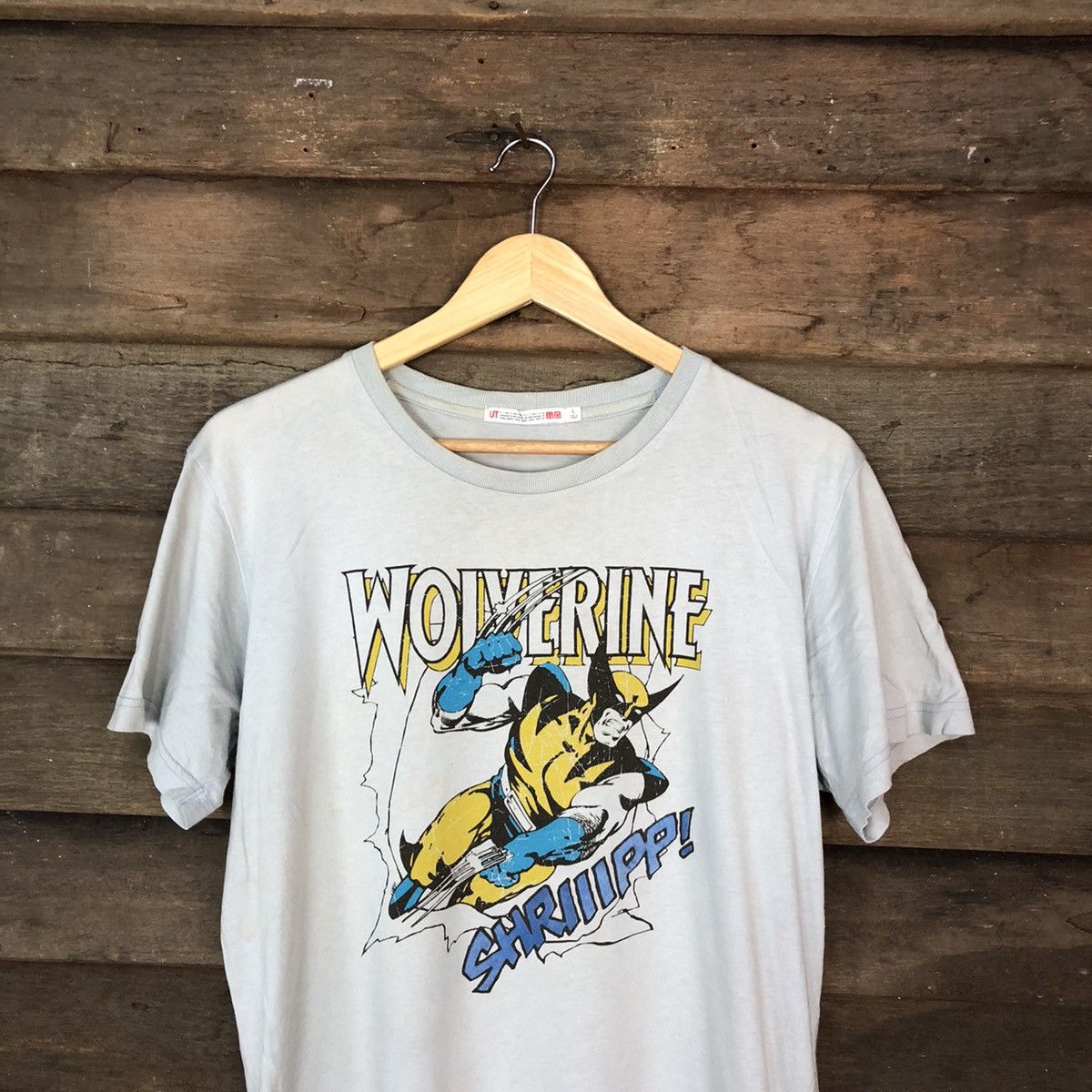 Marvel Comics DL Uniqlo x Wolverine Blue T-Shirt #H429 Size US L / EU 52-54 / 3 - 2 Thumbnail
