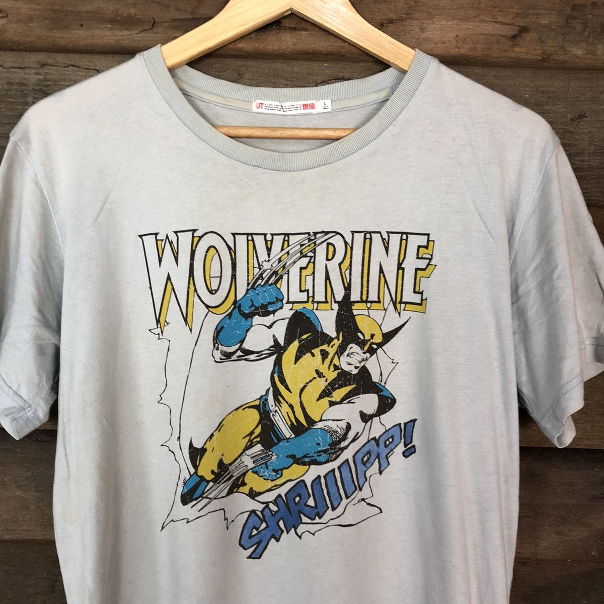 Marvel Comics DL Uniqlo x Wolverine Blue T-Shirt #H429 Size US L / EU 52-54 / 3 - 4 Thumbnail
