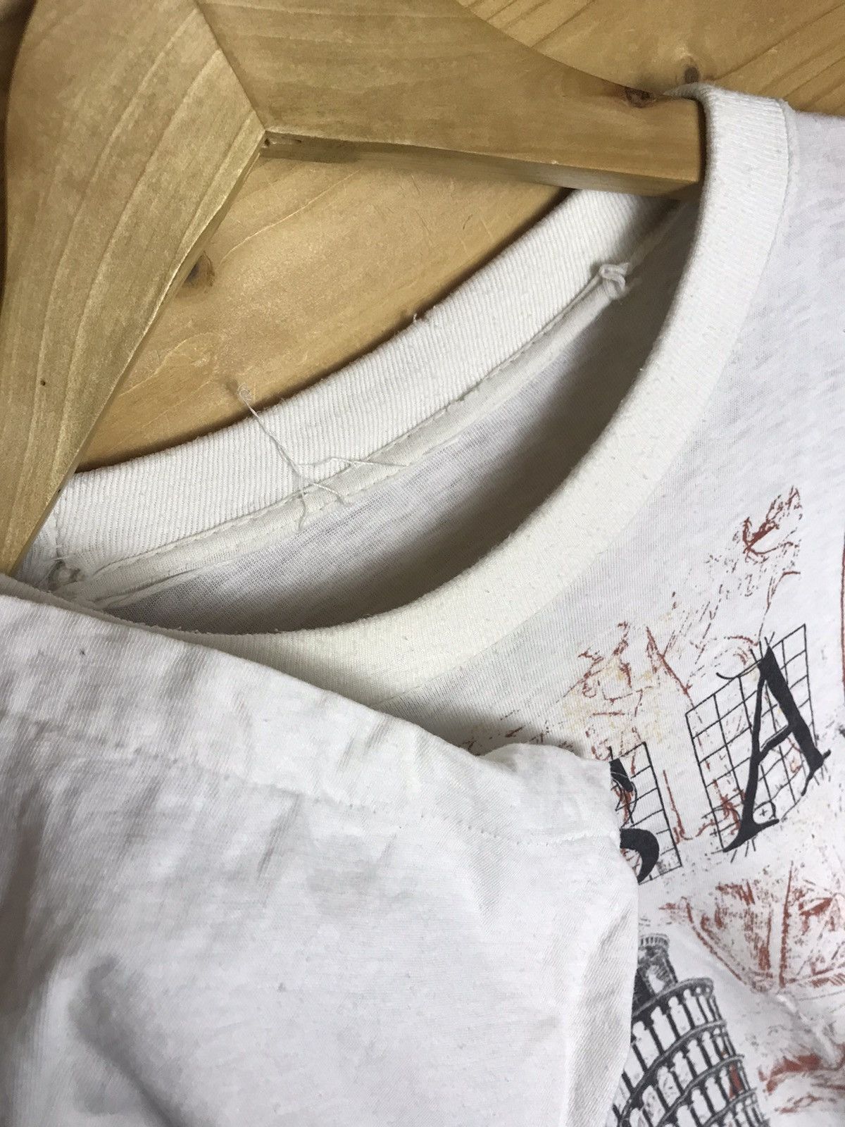 Vintage Vintage Pisa single stitch short t-shirt Size US L / EU 52-54 / 3 - 4 Thumbnail