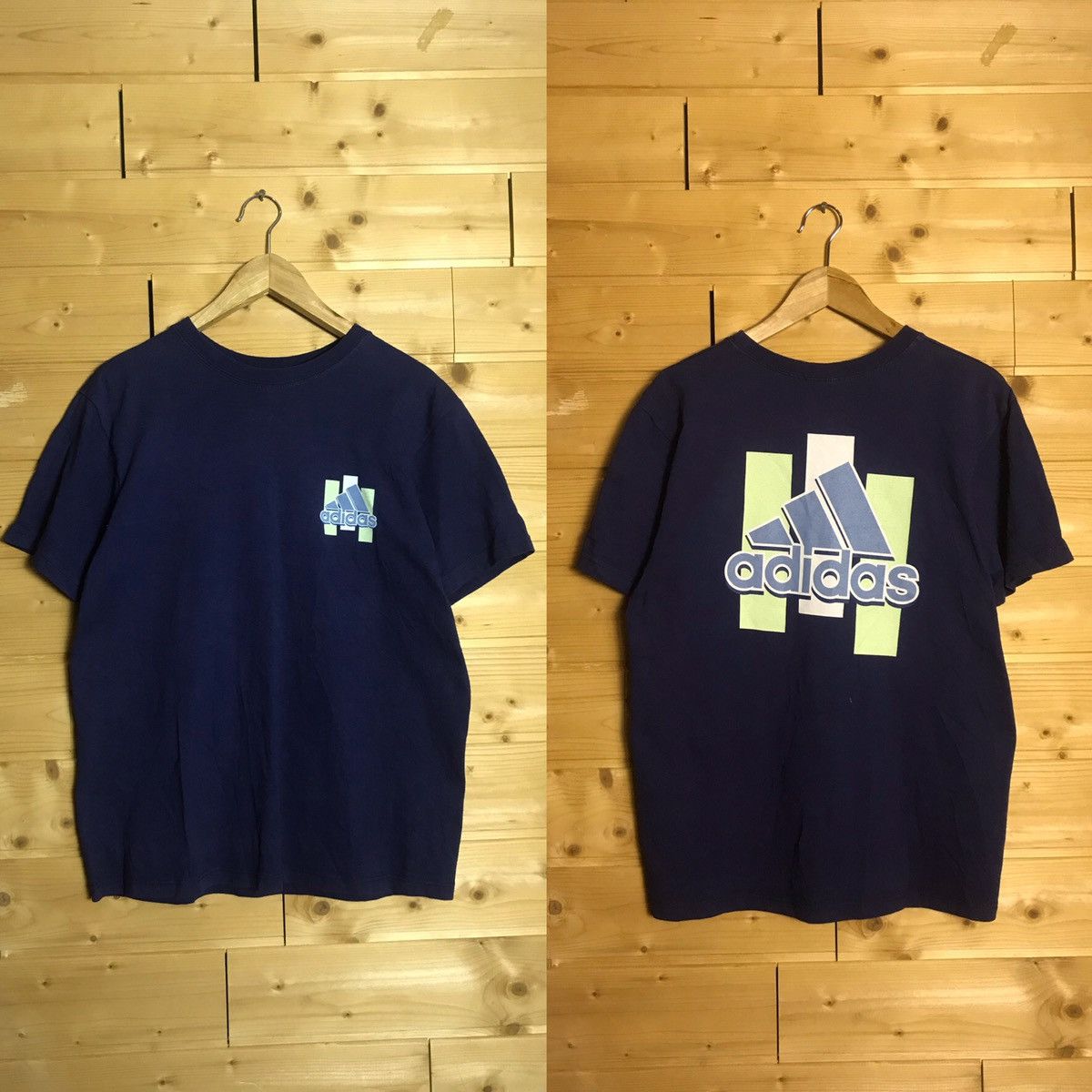 Vintage Vintage Adidas big logo t-shirt Size US M / EU 48-50 / 2 - 1 Thumbnail