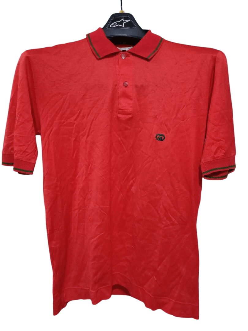Gucci Vintage 70s Gucci Red Polo Shirt Made in Italy (S) Size US S / EU 44-46 / 1 - 1 Thumbnail