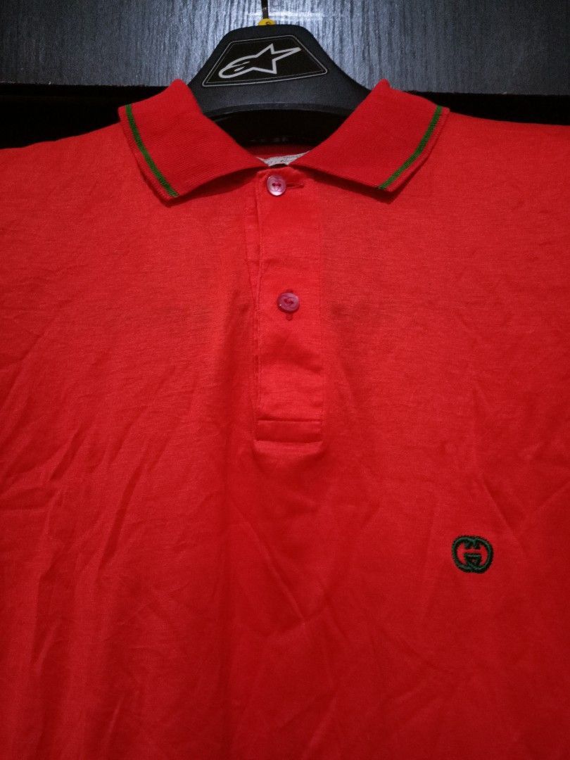 Gucci Vintage 70s Gucci Red Polo Shirt Made in Italy (S) Size US S / EU 44-46 / 1 - 2 Thumbnail