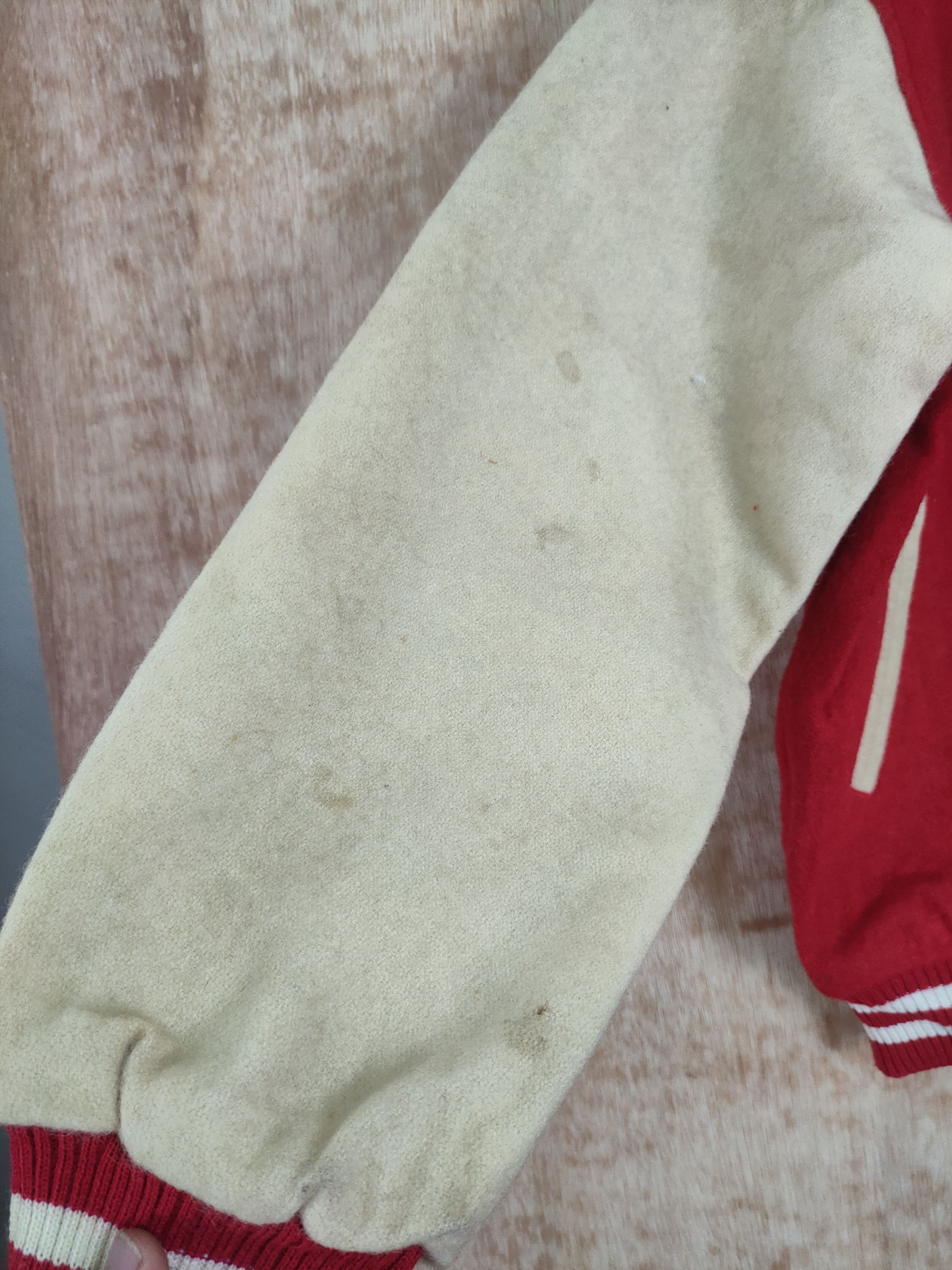 Japanese Brand Die Casting red varsity jacket wool vintage #4213 DLAL Size US L / EU 52-54 / 3 - 5 Thumbnail