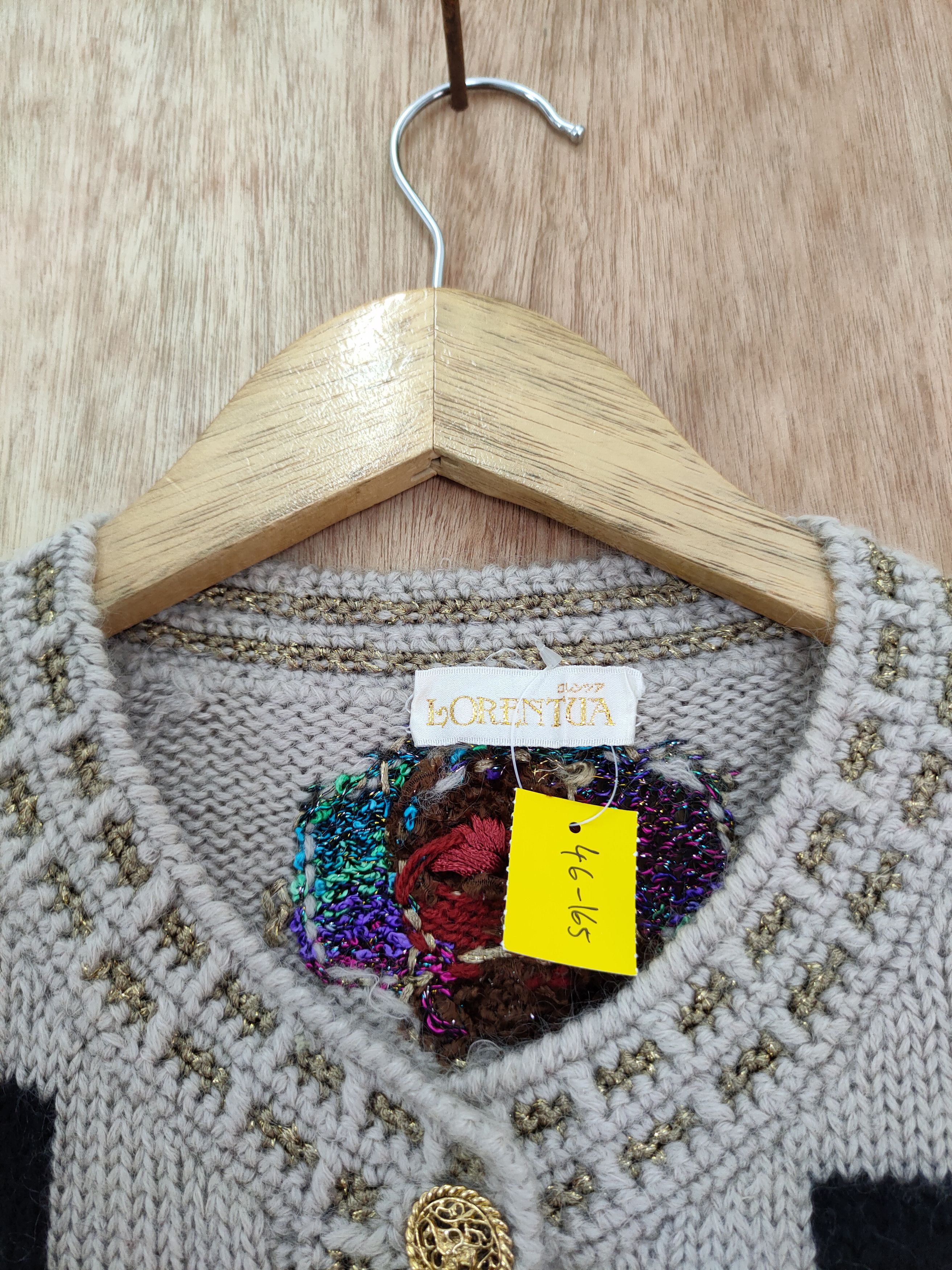 Japanese Brand DL Lorentua mohair knitwear art embroidery flower #46-165 Size S / US 4 / IT 40 - 5 Thumbnail