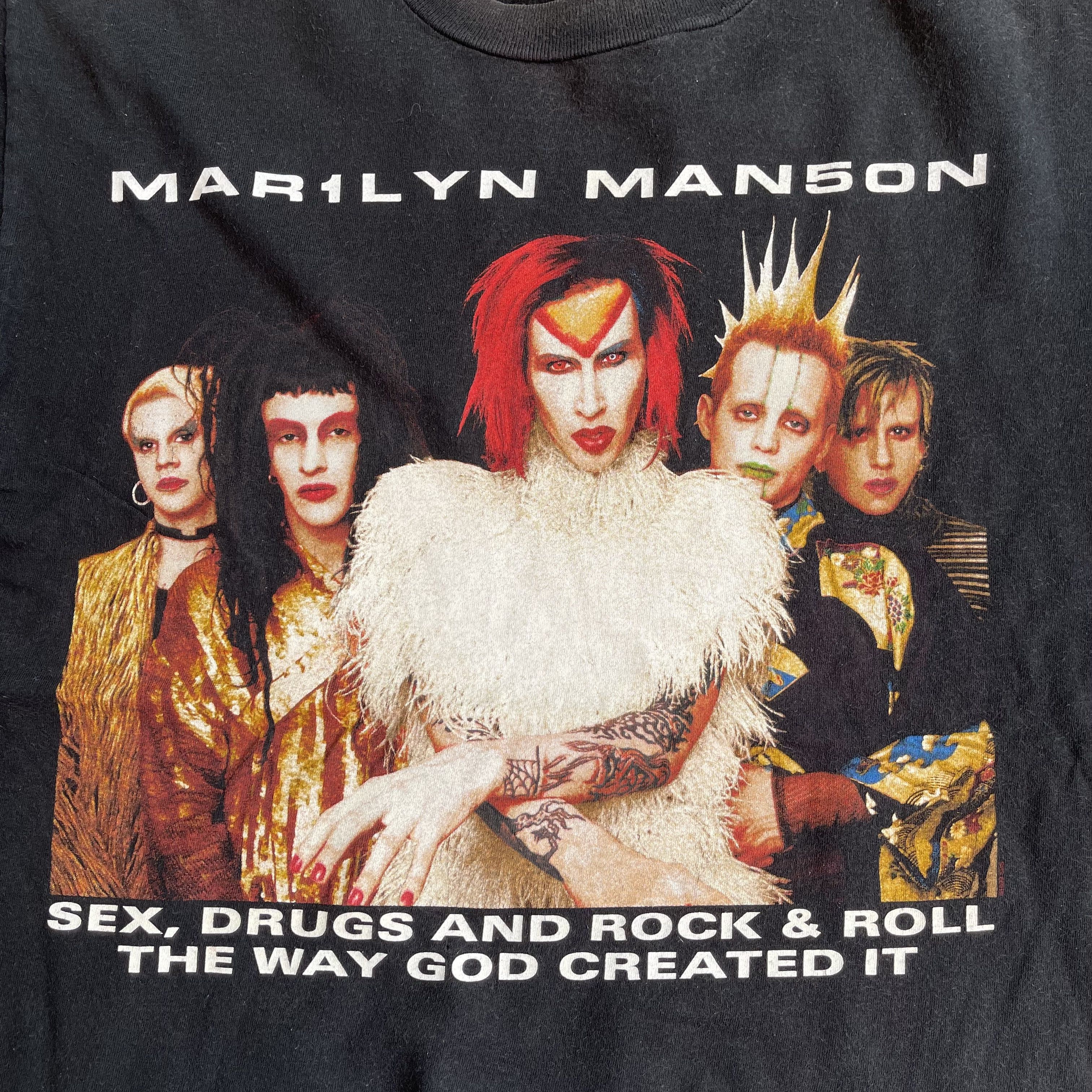 Band Tees Vintage 90s Marilyn Manson Rock Is Dead Tour T-shirt Size US L / EU 52-54 / 3 - 3 Thumbnail