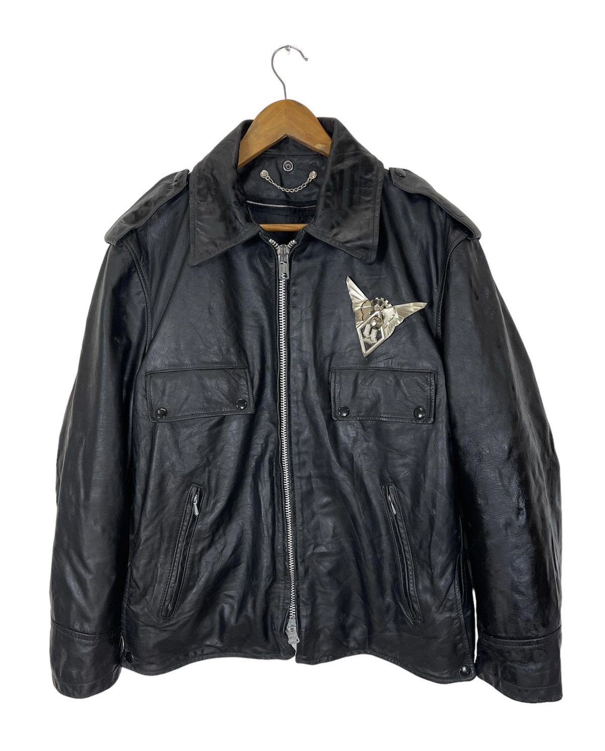 image of Fidelity Outerwear Leather Jacket Made In Usa in Black, Men's (Size Large)