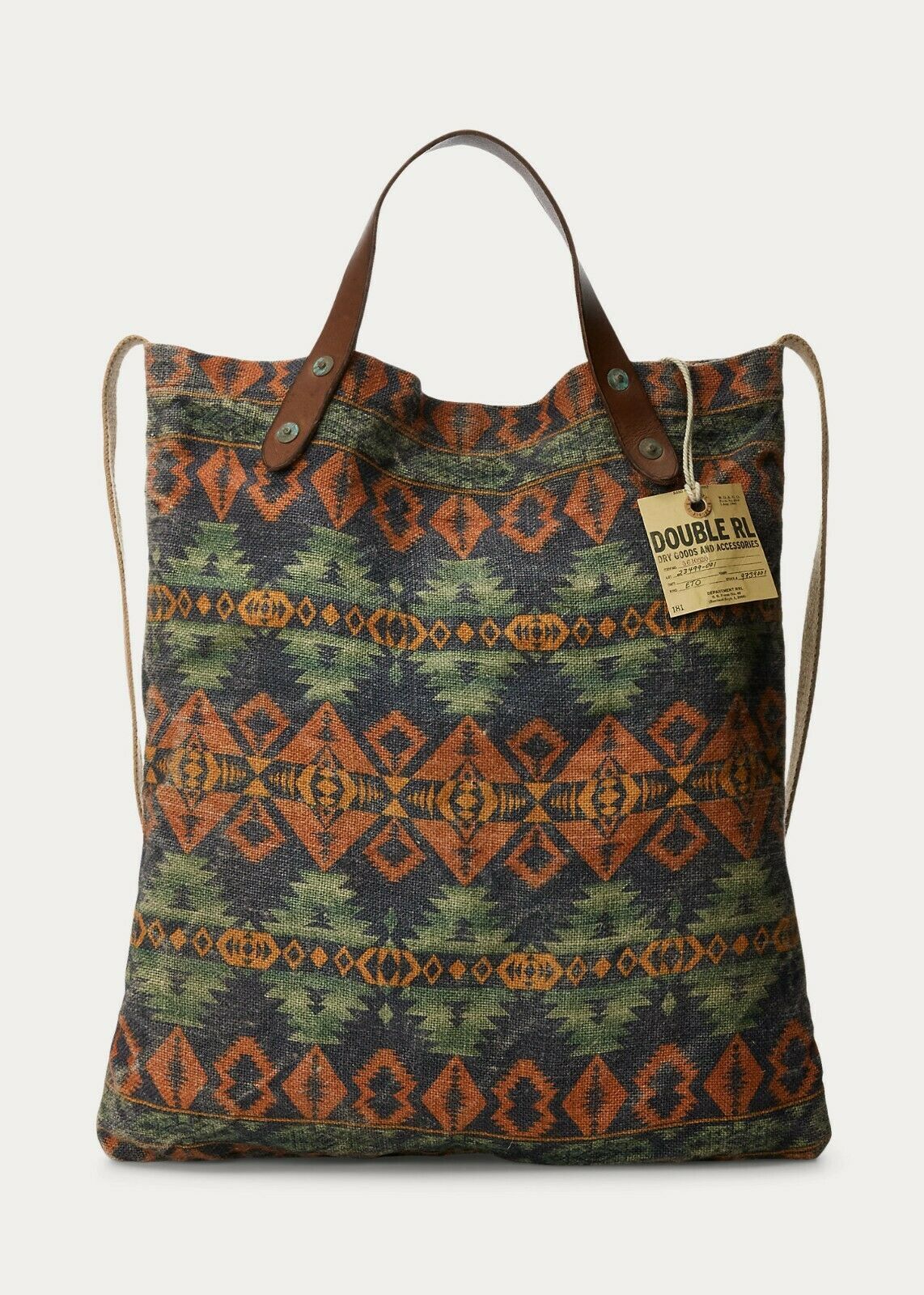 Double RL Southwestern Jute Market Tote RRL Shopper Tote