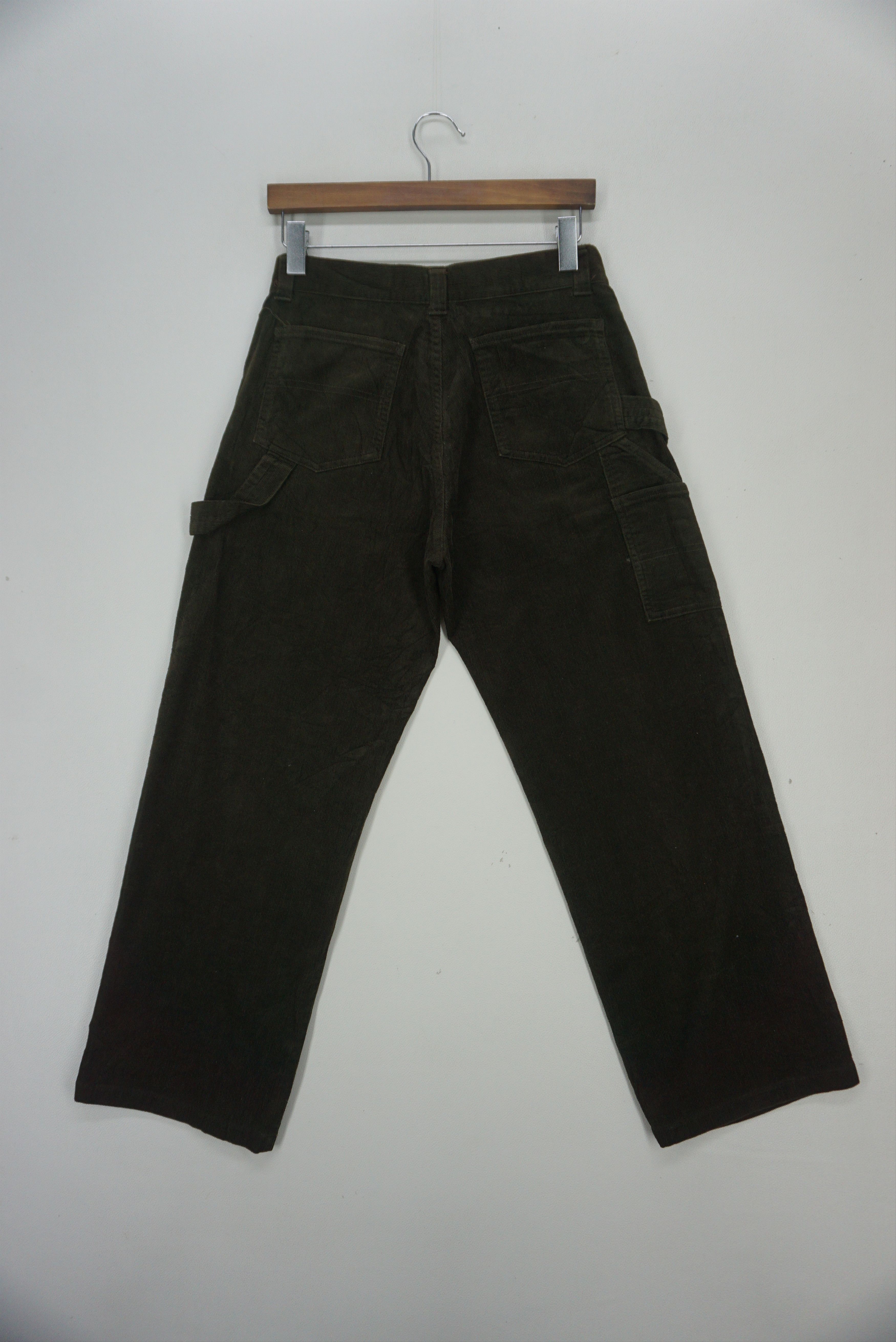 image of Dkny x Surplus Carpenter Hickory Corduroy New Age Cowboys Workwear Pants in Green, Women's (Size 28
