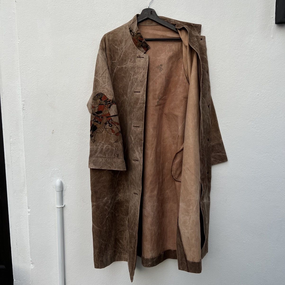 Japanese Brand VINTAGE LONG JACKET JAPANESE HERO BIG LOGO KHAKIS Size US L / EU 52-54 / 3 - 10 Thumbnail