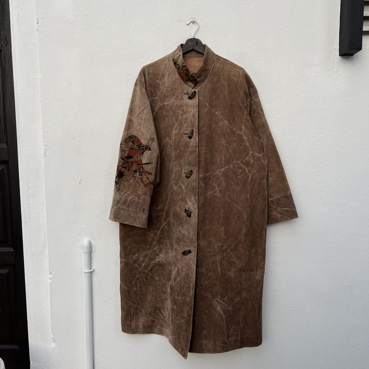 Japanese Brand VINTAGE LONG JACKET JAPANESE HERO BIG LOGO KHAKIS Size US L / EU 52-54 / 3 - 2 Thumbnail