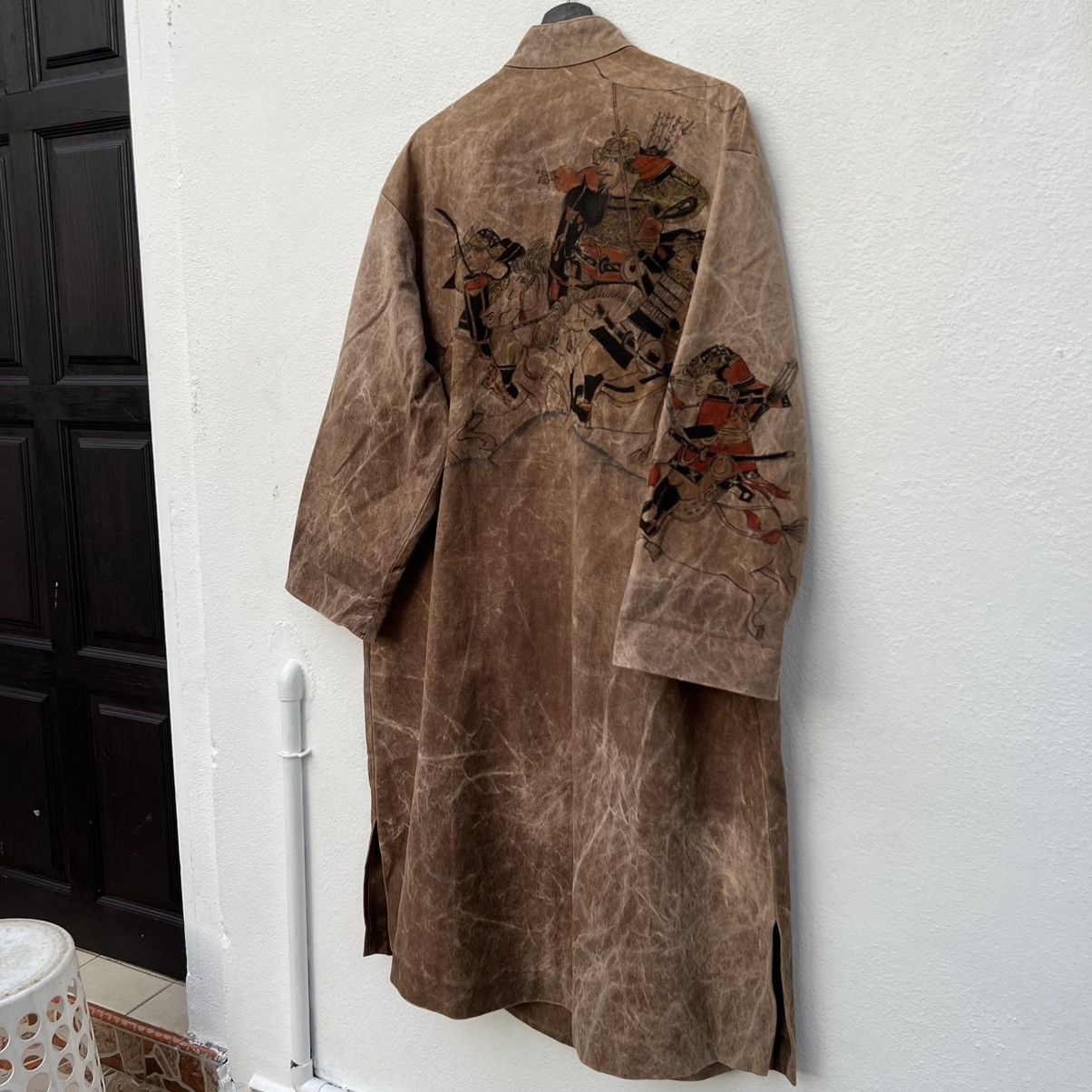 Japanese Brand VINTAGE LONG JACKET JAPANESE HERO BIG LOGO KHAKIS Size US L / EU 52-54 / 3 - 7 Thumbnail
