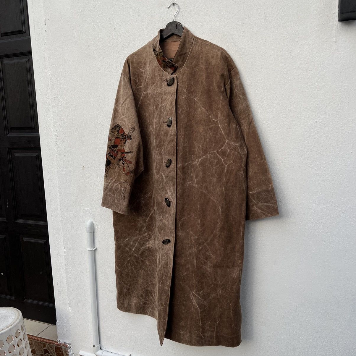 Japanese Brand VINTAGE LONG JACKET JAPANESE HERO BIG LOGO KHAKIS Size US L / EU 52-54 / 3 - 3 Thumbnail
