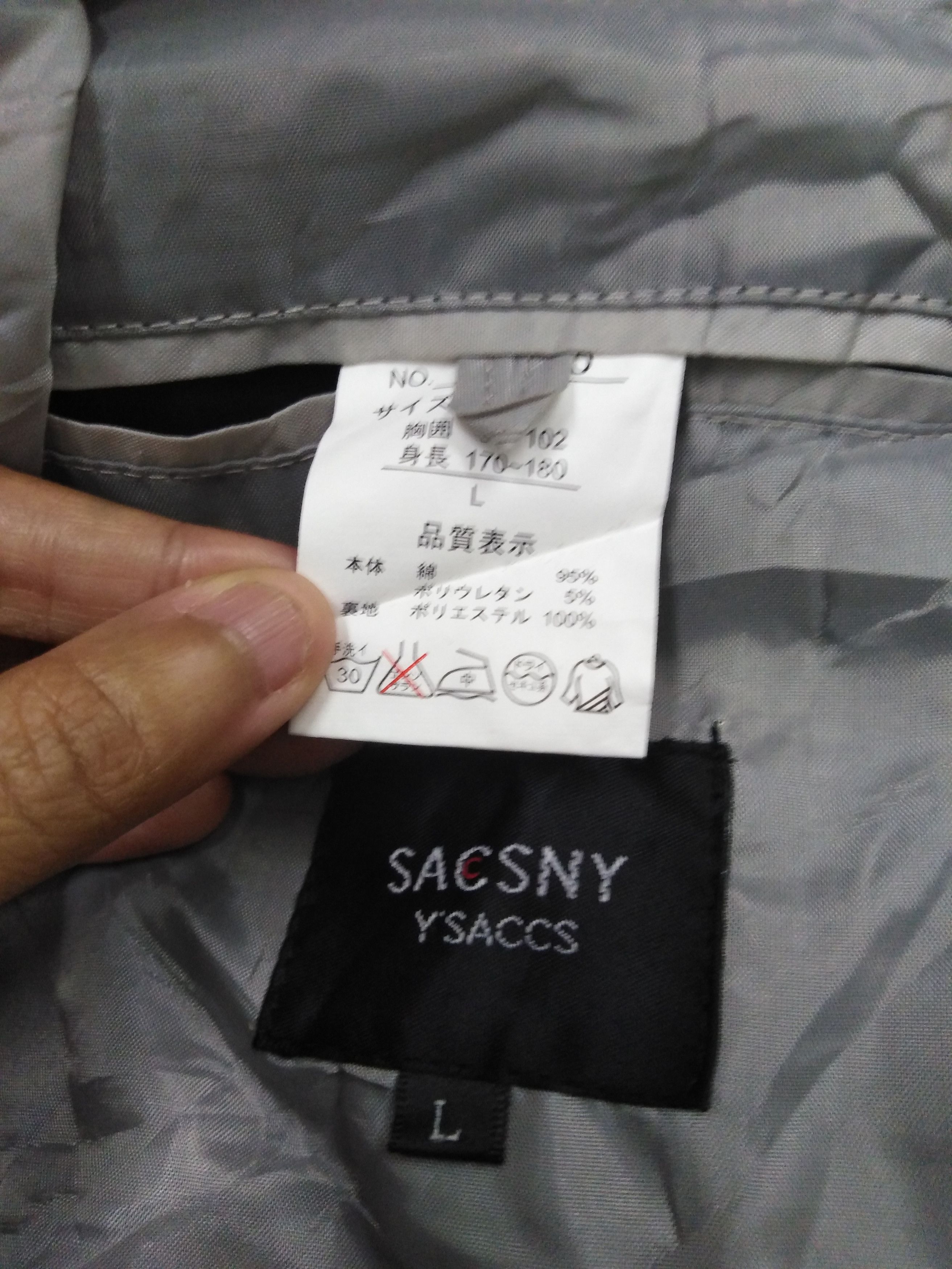 Yohji Yamamoto SACSNY By Y'SACCS Black Three Button Jacket Size US M / EU 48-50 / 2 - 10 Thumbnail