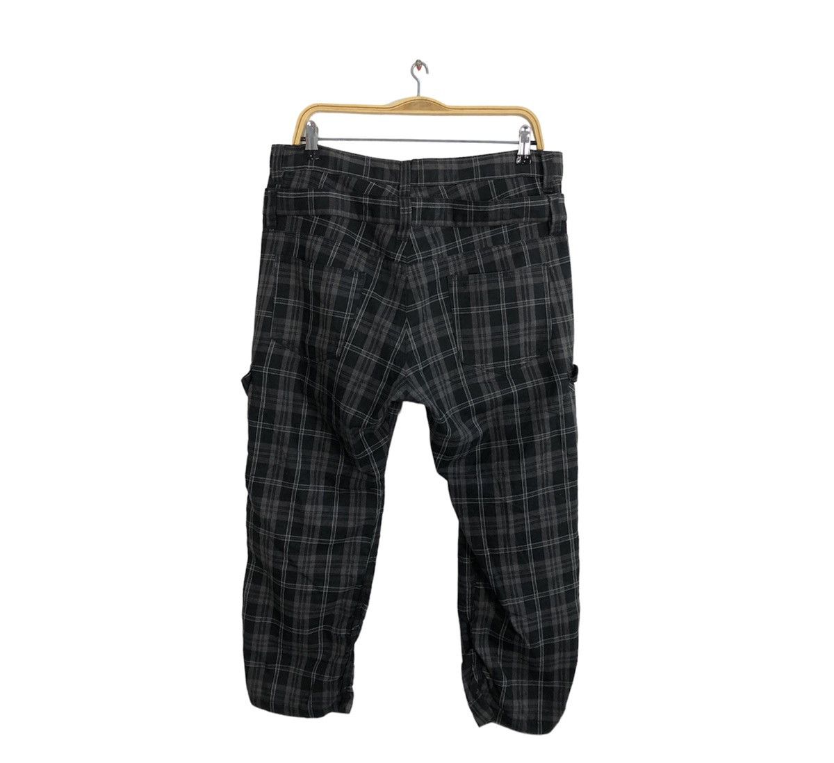 Japanese Brand × Vintage Plaid Checked Double Waist Cargo Multi Pocket Tactical Pant Size US 34 / EU 50 - 2 Thumbnail