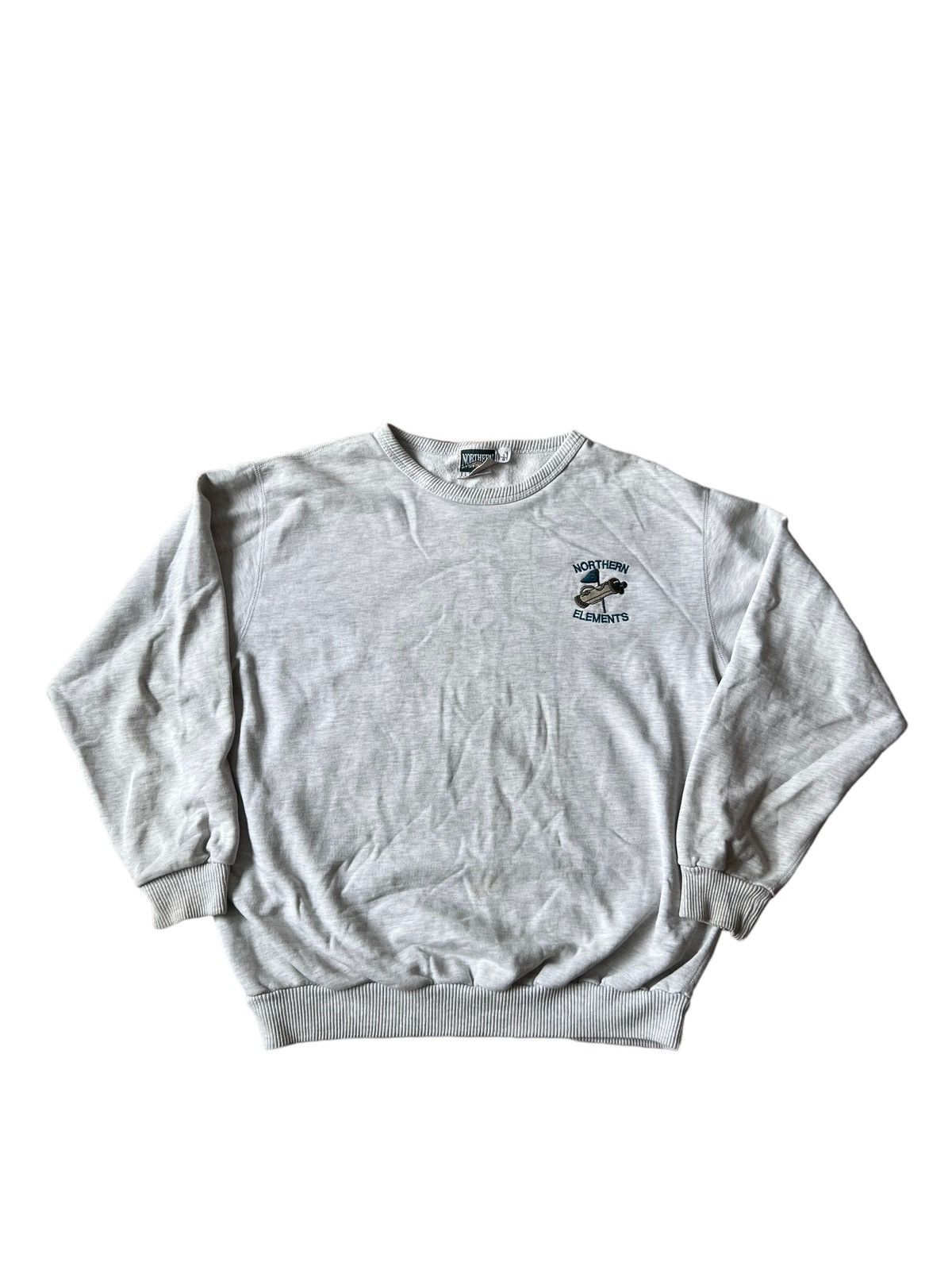 Northern Reflections × Vintage Vintage 90s Northern Elements Crew neck Sweatshirt Golf Size US L / EU 52-54 / 3 - 4 Thumbnail