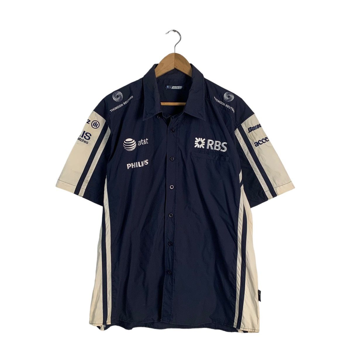 Japanese Brand At&t Williams Racing Official Shirt Size US XL / EU 56 / 4 - 1 Thumbnail