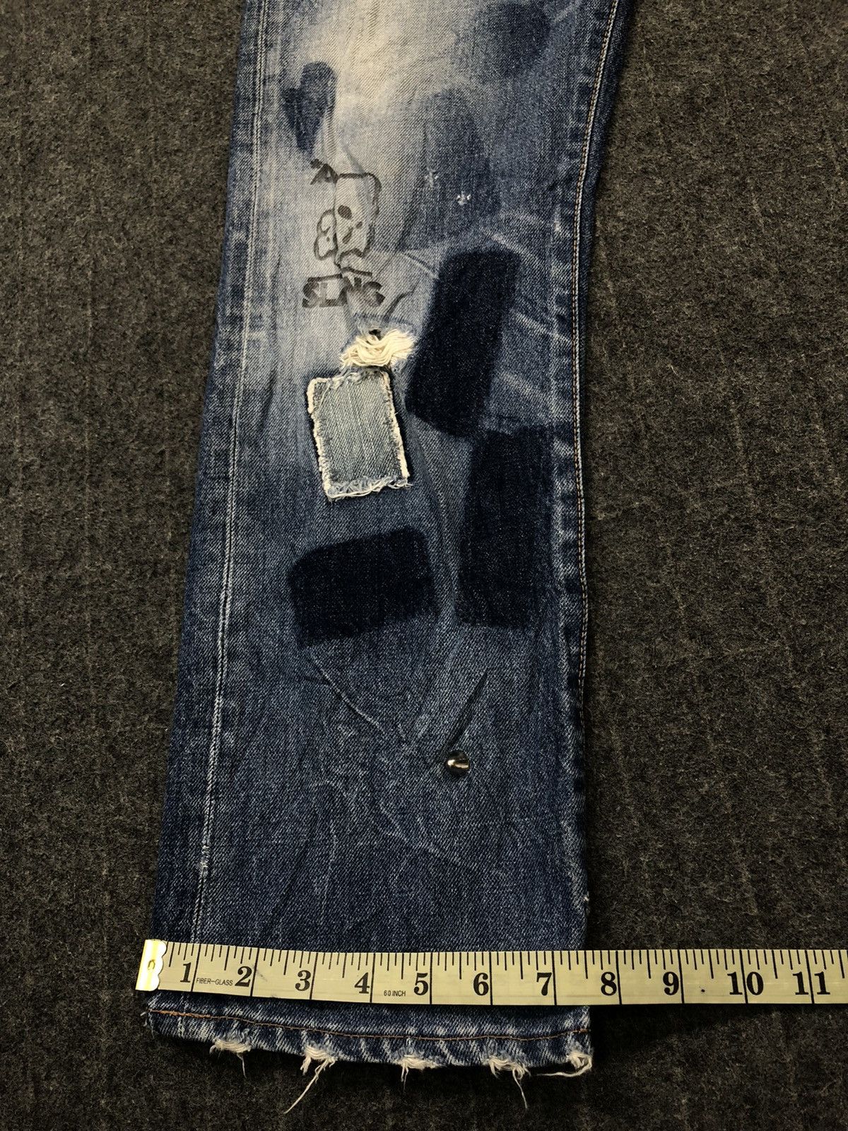 Japanese Brand × Vintage 90s RNA Slang From Chaos Distressed Indigo DenimStraight Cut Size US 31 - 19 Thumbnail