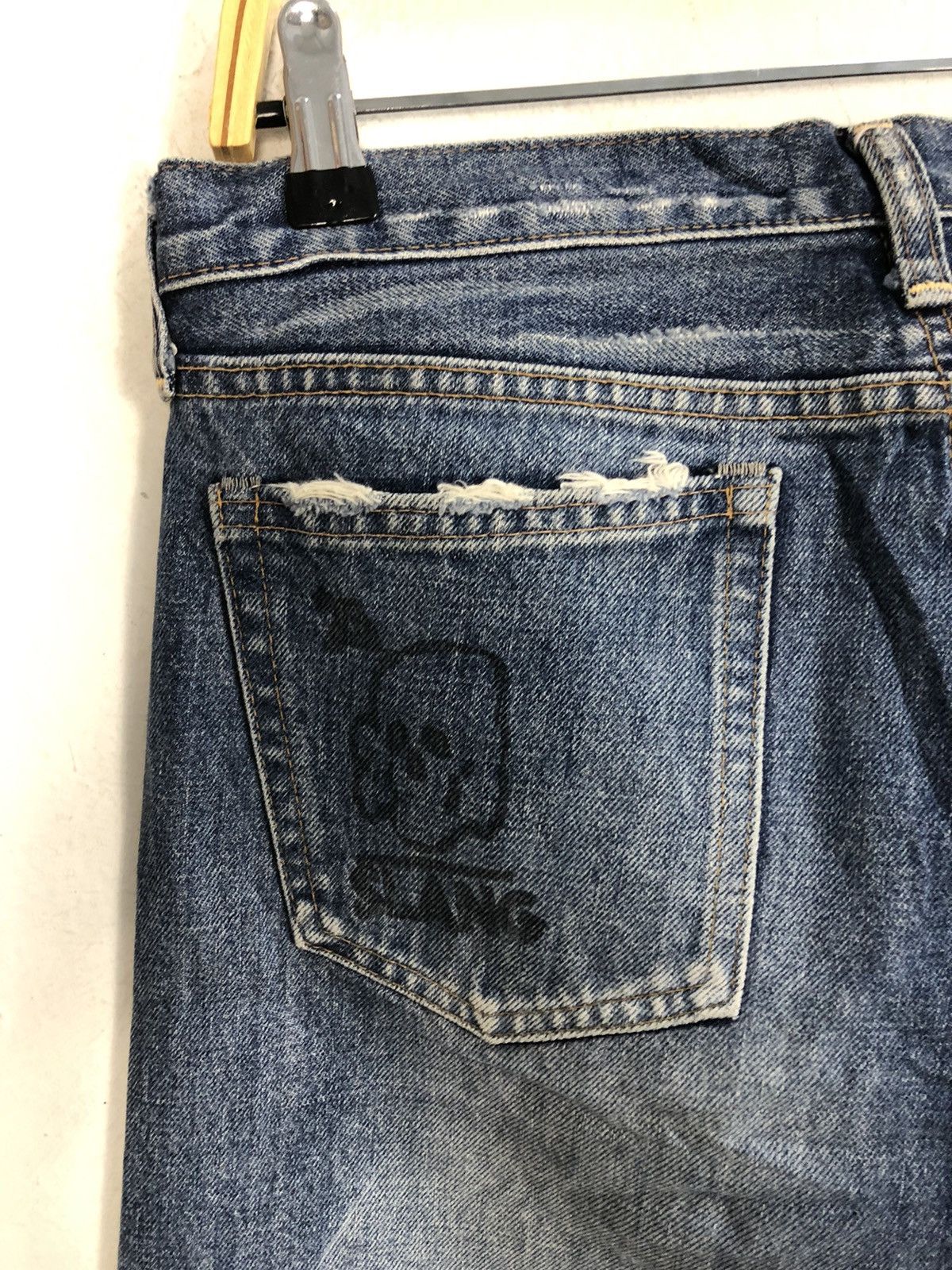 Japanese Brand × Vintage 90s RNA Slang From Chaos Distressed Indigo DenimStraight Cut Size US 31 - 12 Thumbnail