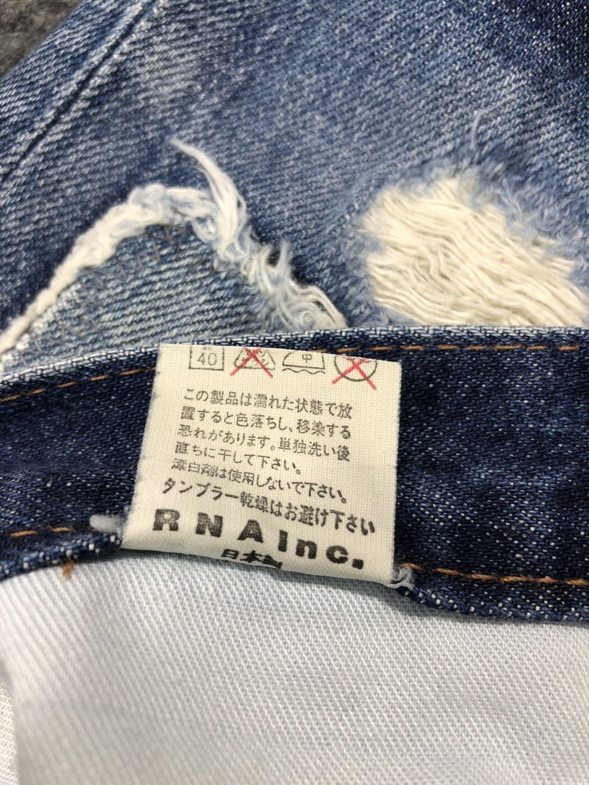 Japanese Brand × Vintage 90s RNA Slang From Chaos Distressed Indigo DenimStraight Cut Size US 31 - 15 Thumbnail