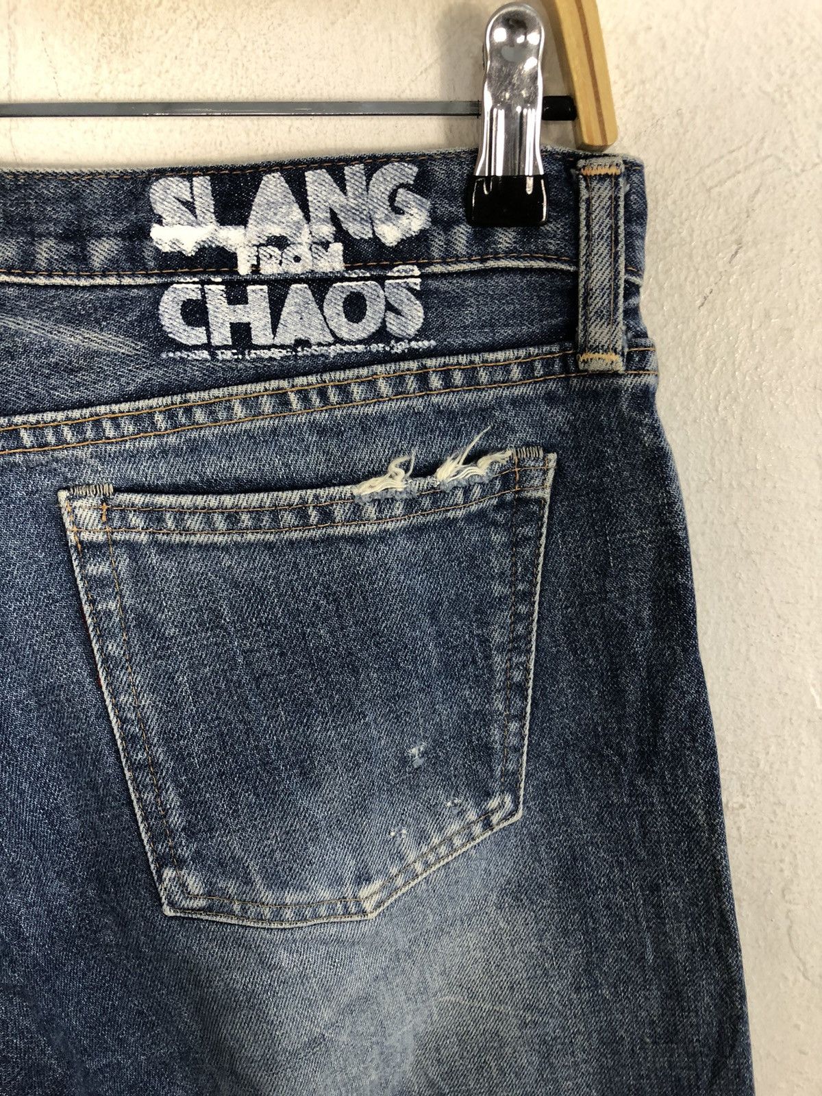 Japanese Brand × Vintage 90s RNA Slang From Chaos Distressed Indigo DenimStraight Cut Size US 31 - 11 Thumbnail