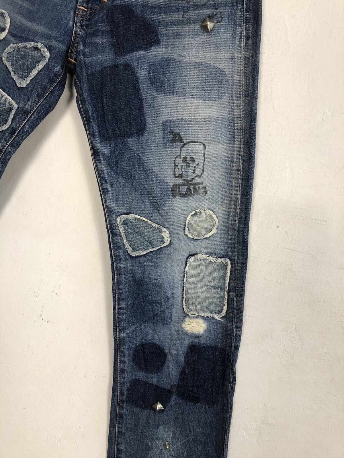 Japanese Brand × Vintage 90s RNA Slang From Chaos Distressed Indigo DenimStraight Cut Size US 31 - 5 Thumbnail