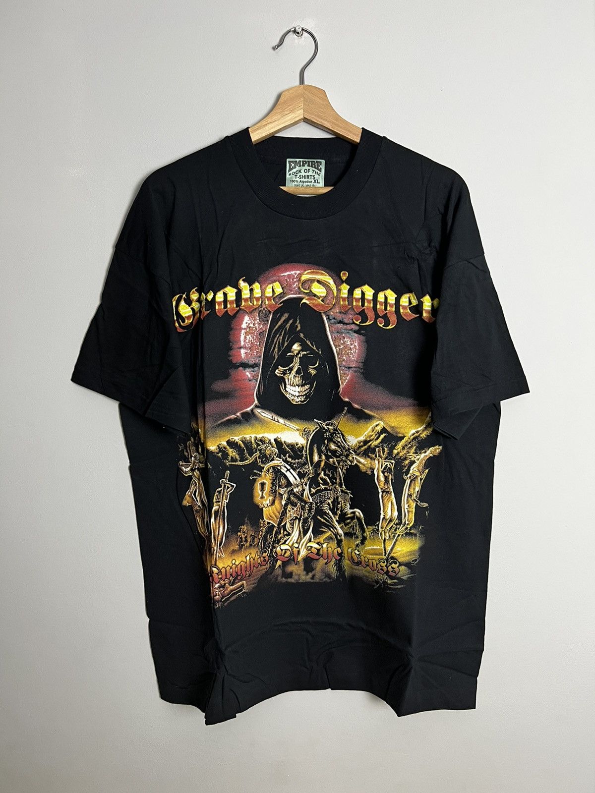 Rare Vintage 90s Grave Digger Metal rock Band Tshirt