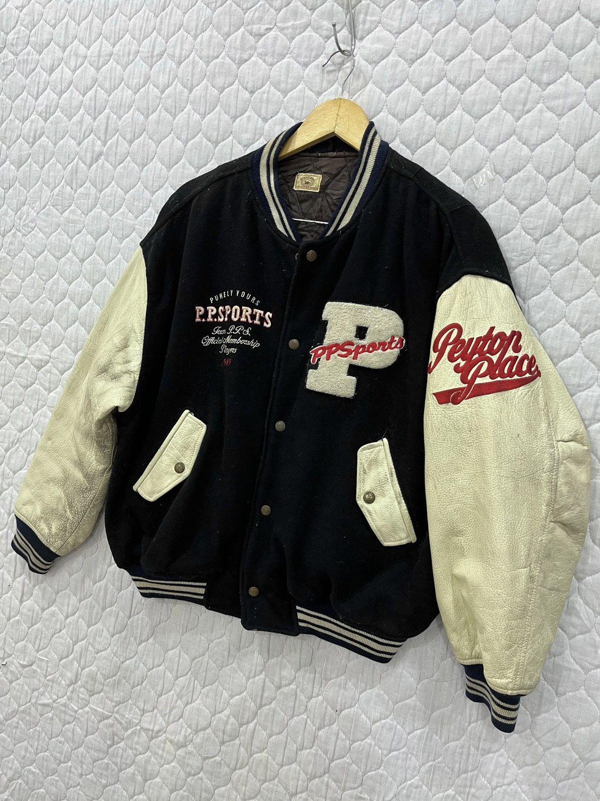 PPFM STEALS VTG PEYTON PLACE VARSITY BOMBER JACKET 1989 Size US M / EU 48-50 / 2 - 3 Thumbnail