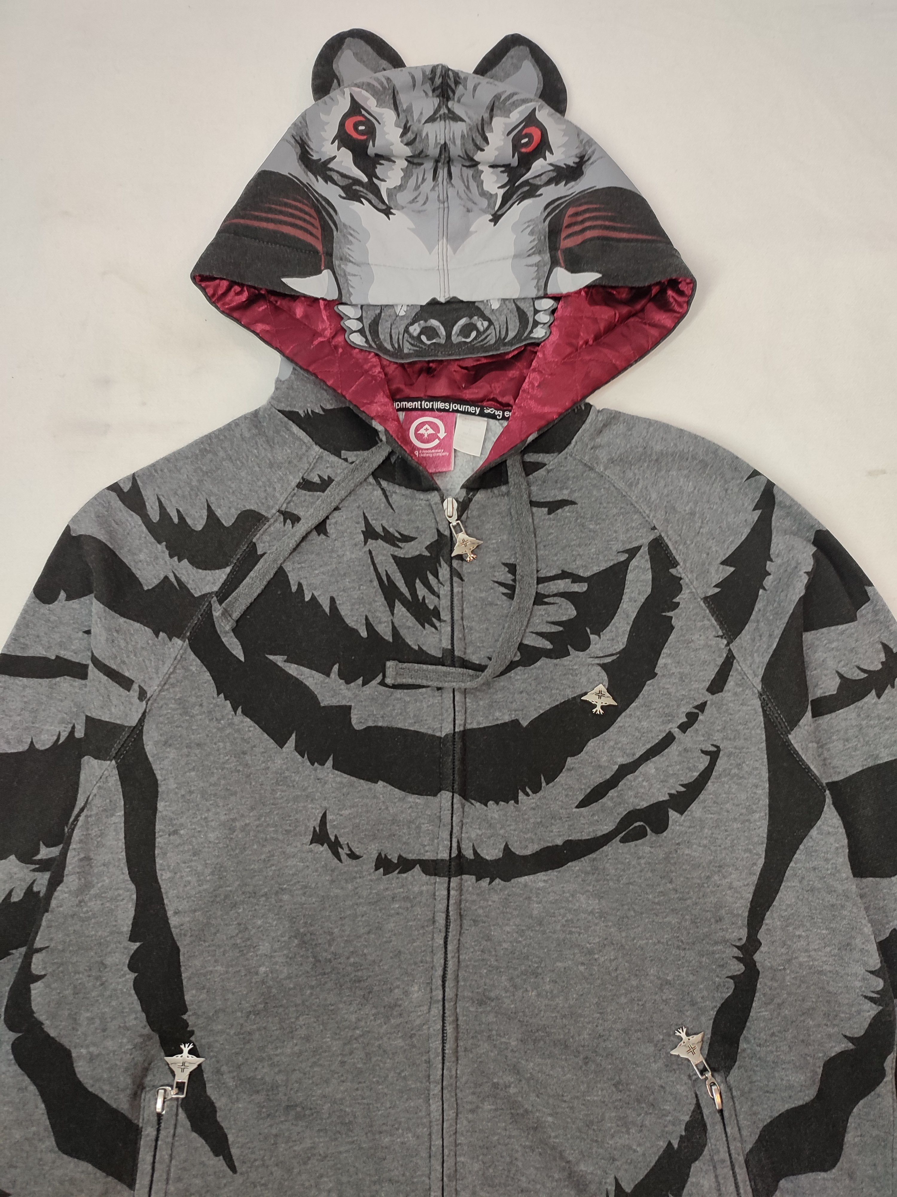 Wolf zipper hoodie hotsell