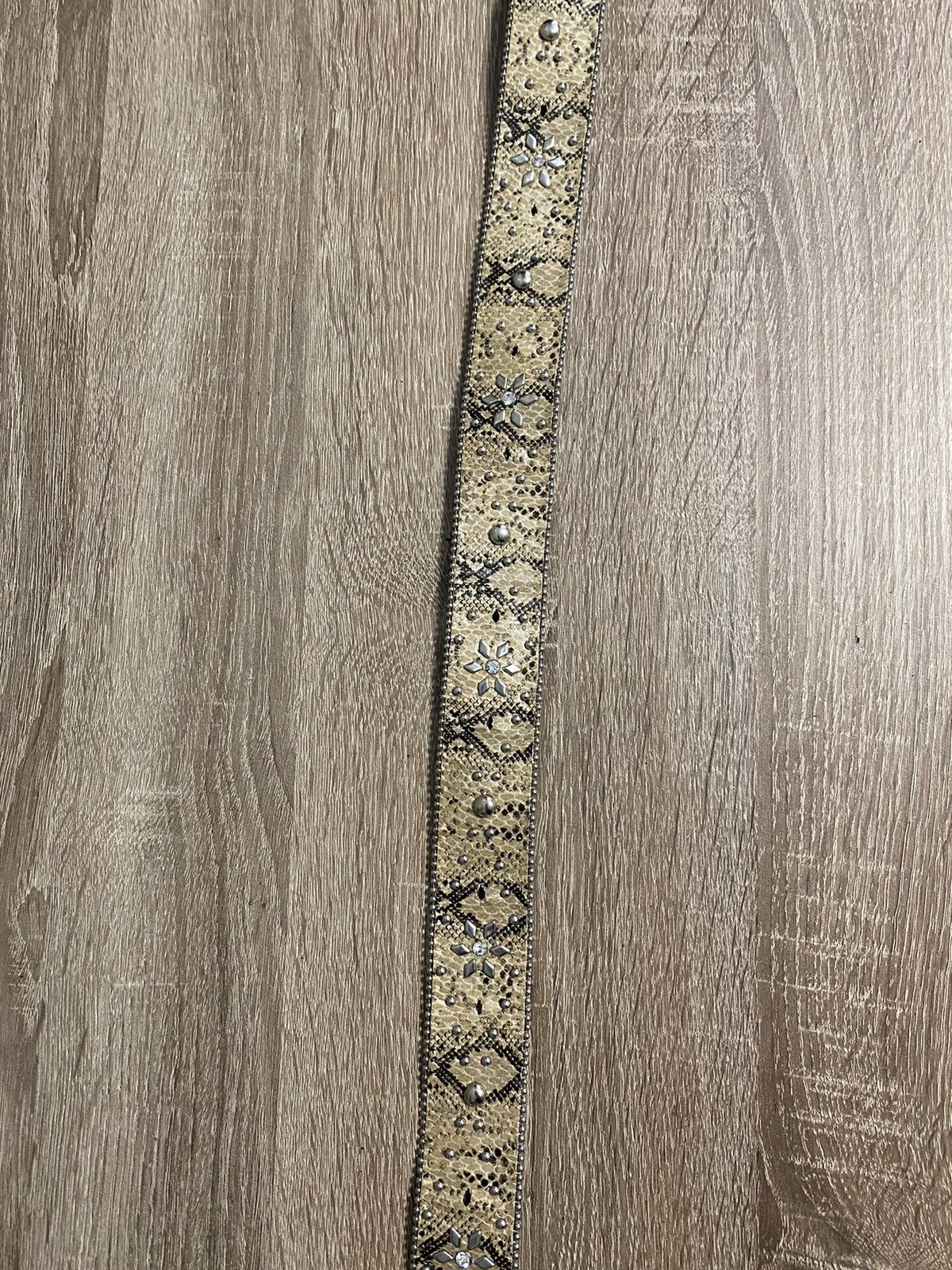 Cowboy Equipment Vintage 90s Cowboy crocodile Rhinestones belt BB Simon Style Size ONE SIZE - 3 Thumbnail