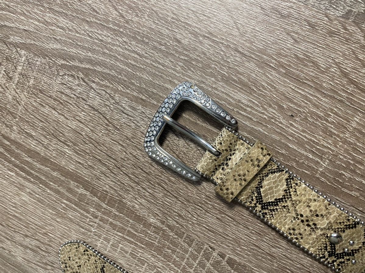 Cowboy Equipment Vintage 90s Cowboy crocodile Rhinestones belt BB Simon Style Size ONE SIZE - 4 Thumbnail
