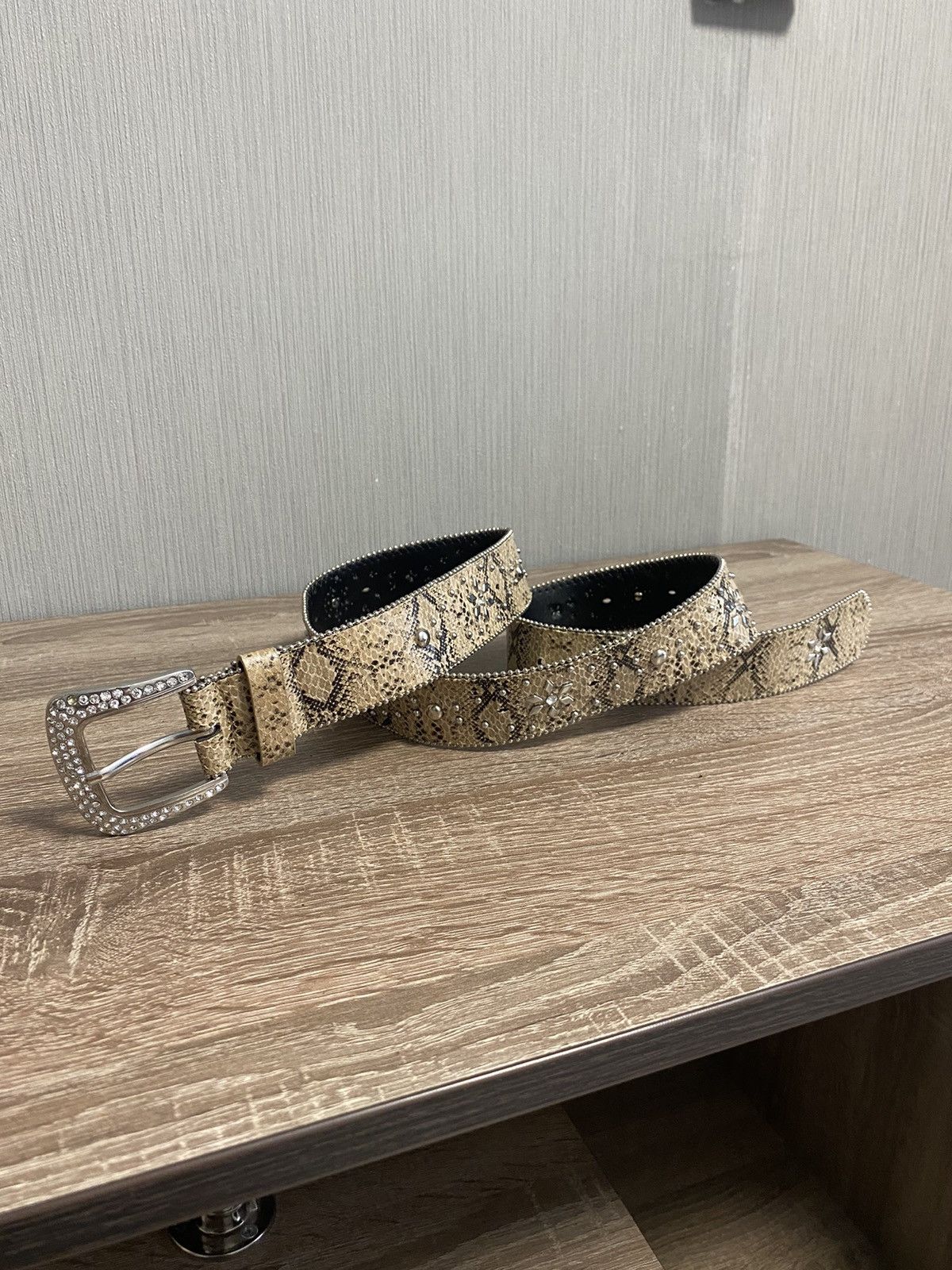 Cowboy Equipment Vintage 90s Cowboy crocodile Rhinestones belt BB Simon Style Size ONE SIZE - 1 Thumbnail