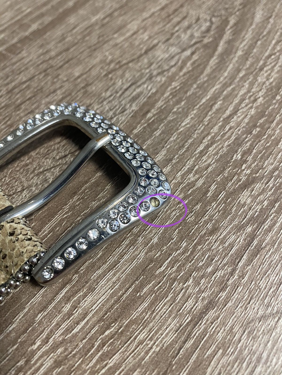 Cowboy Equipment Vintage 90s Cowboy crocodile Rhinestones belt BB Simon Style Size ONE SIZE - 5 Thumbnail